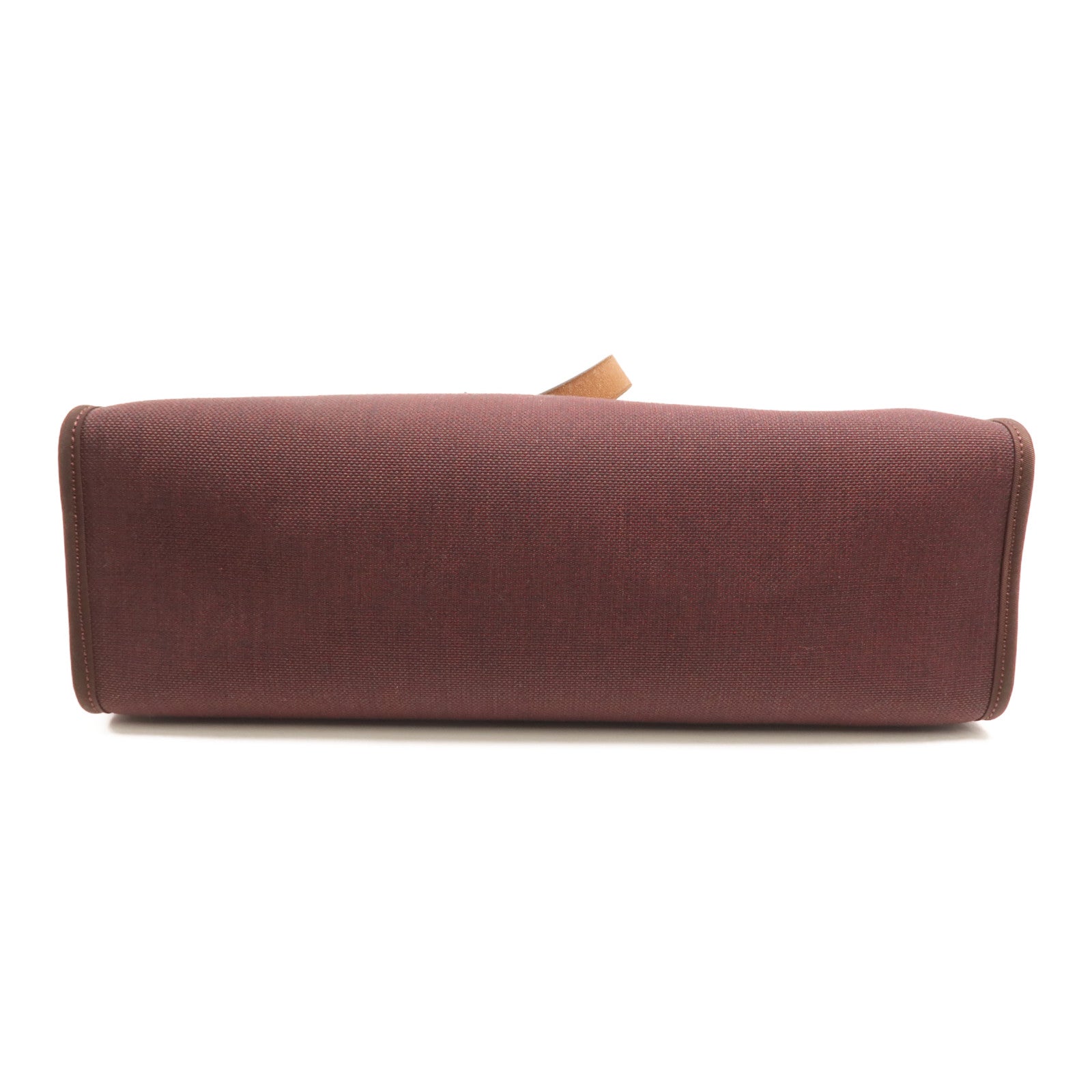 HERMES Toile H帆布Herbag PM手挽肩背兩用袋Rouge Sellier