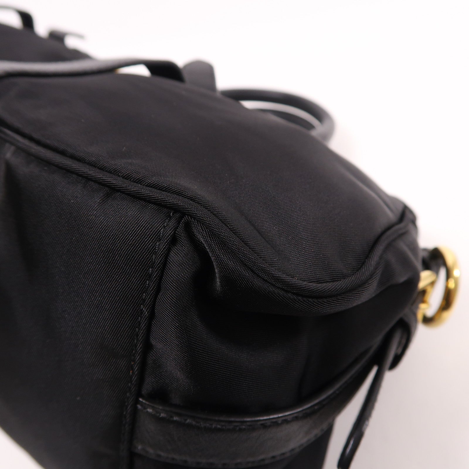 PRADA 尼龍2 Way Shoulder金扣手挽肩背兩用袋
