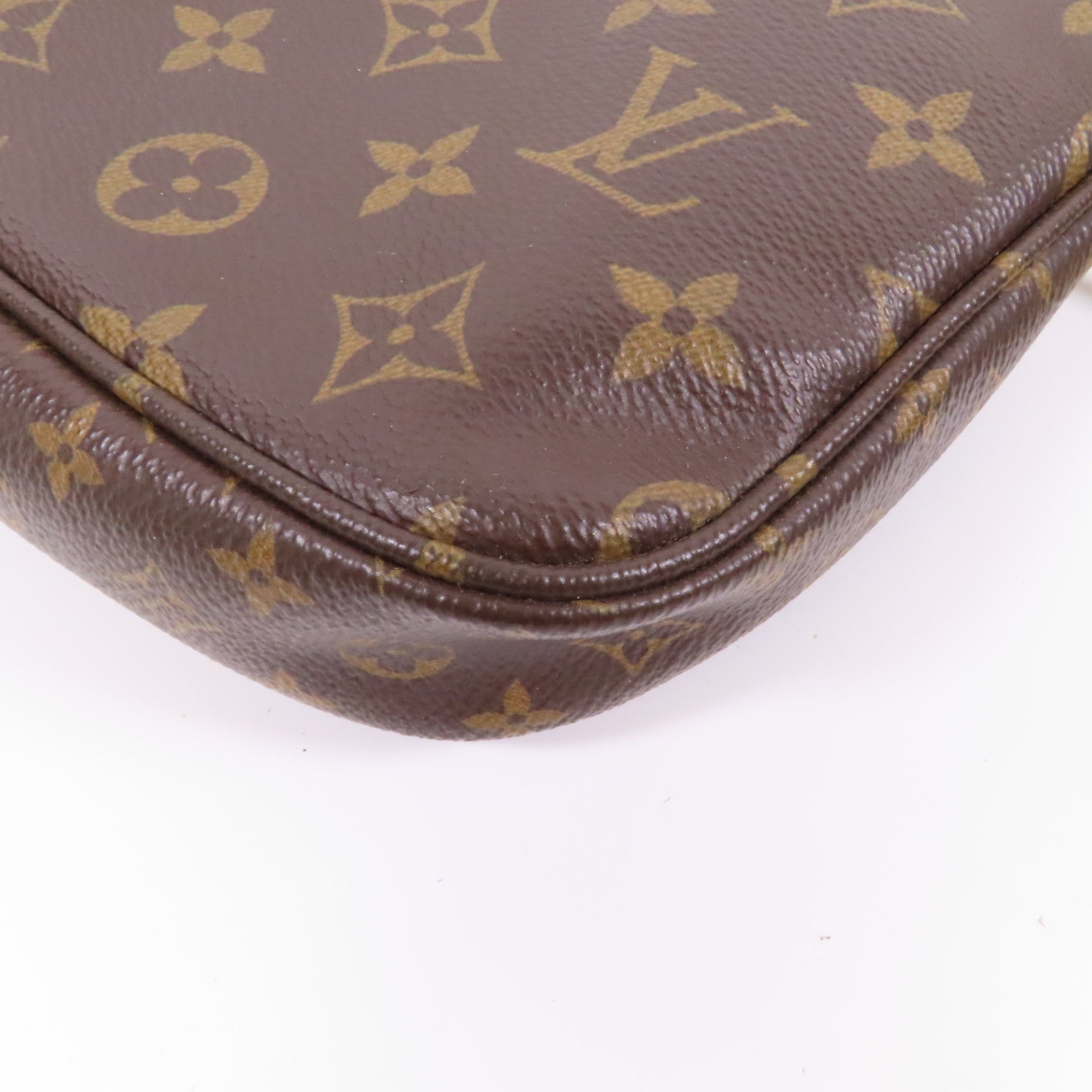 LOUIS VUITTON Monogram Multi Pochette Accessoires金扣手挽肩背兩用袋啡色/綠色