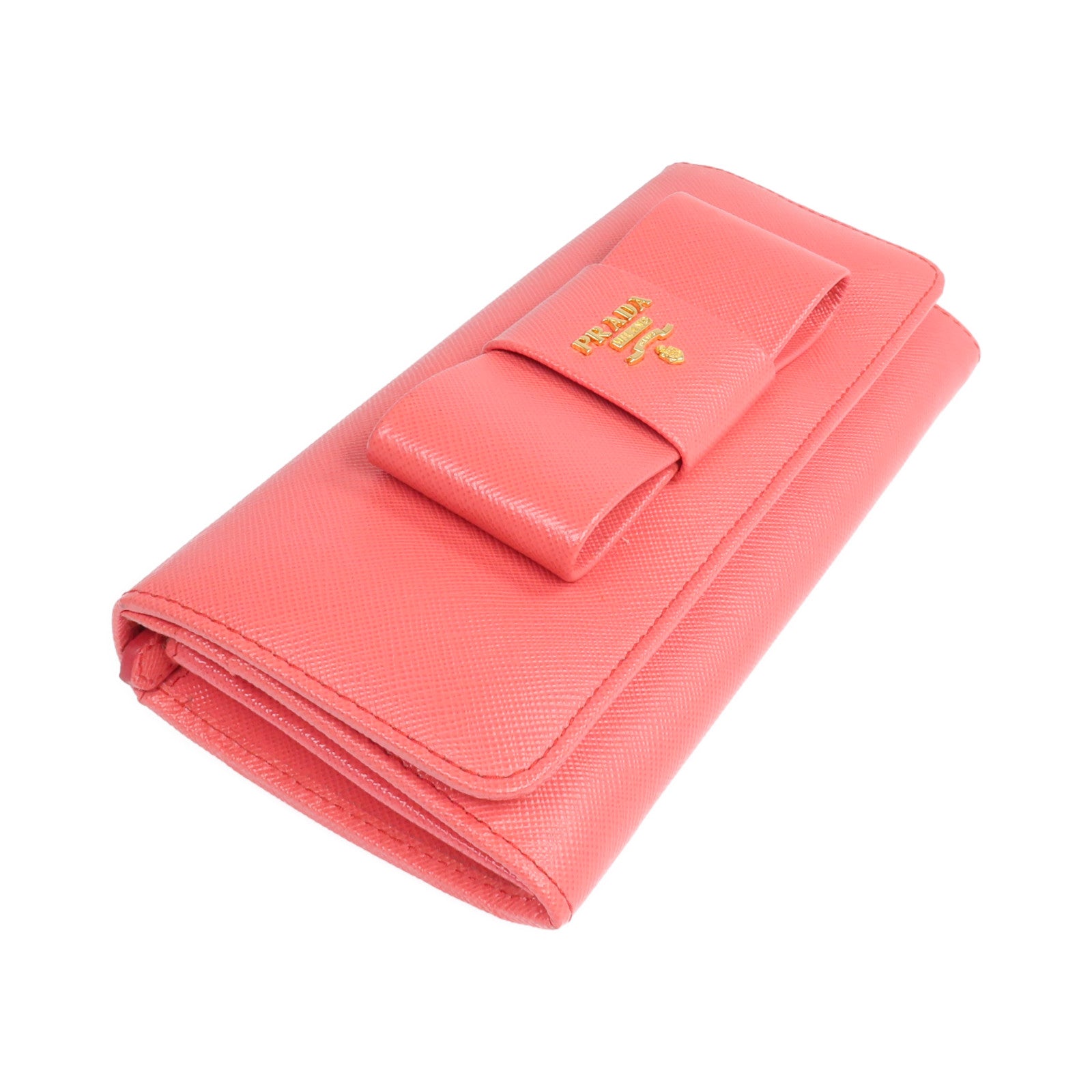PRADA 【激減優惠】Saffiano皮革Long Wallet金扣長錢包