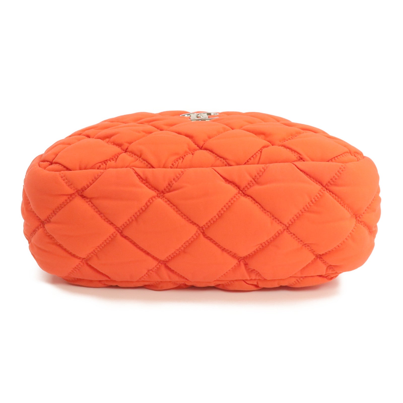CHANEL 布料Bubble Bag銀扣鏈帶肩背袋