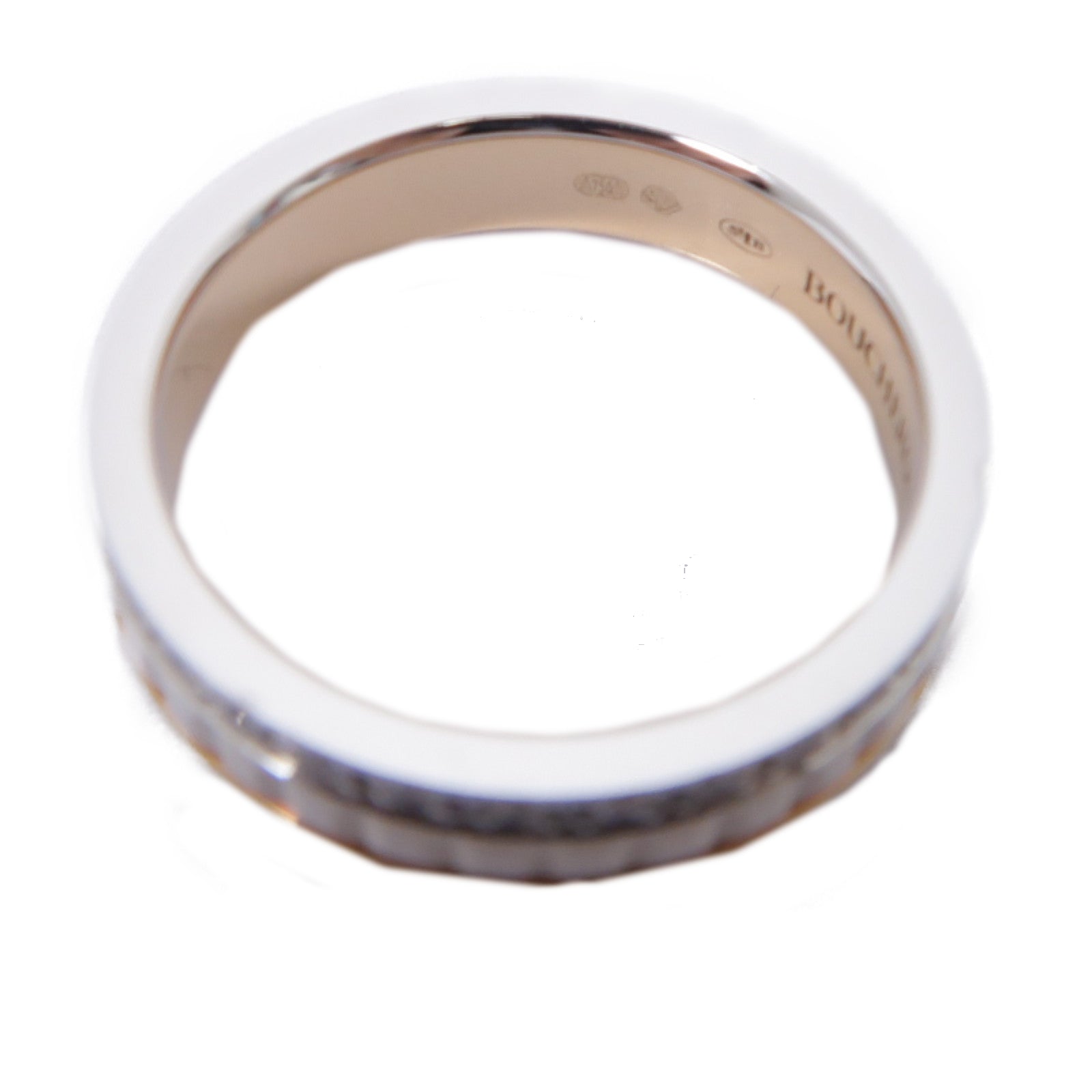 Boucheron 18K白金/玫瑰金Quatre White戒指US#4