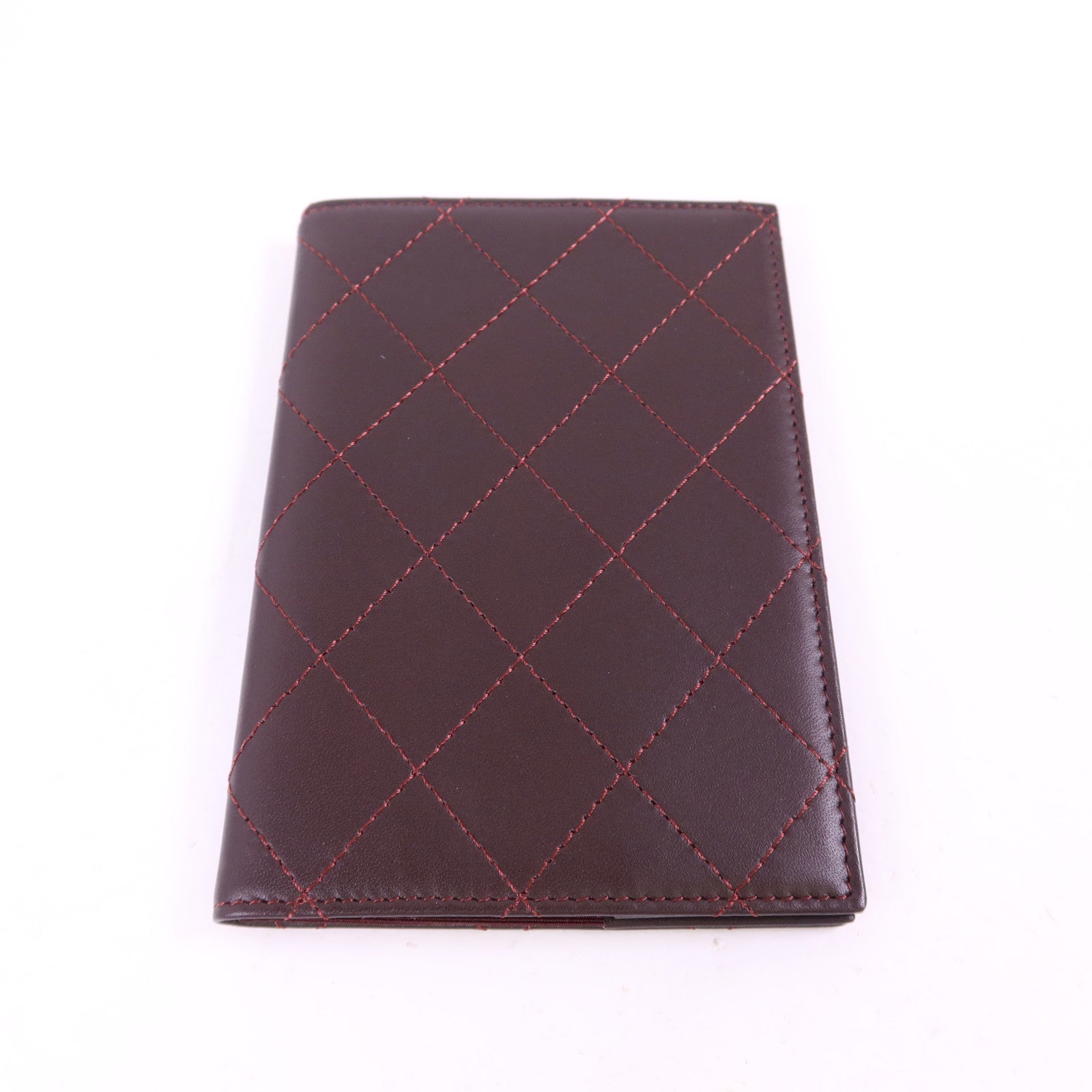 CHANEL 牛皮皮革Long Bifold Wallet銀扣長錢包