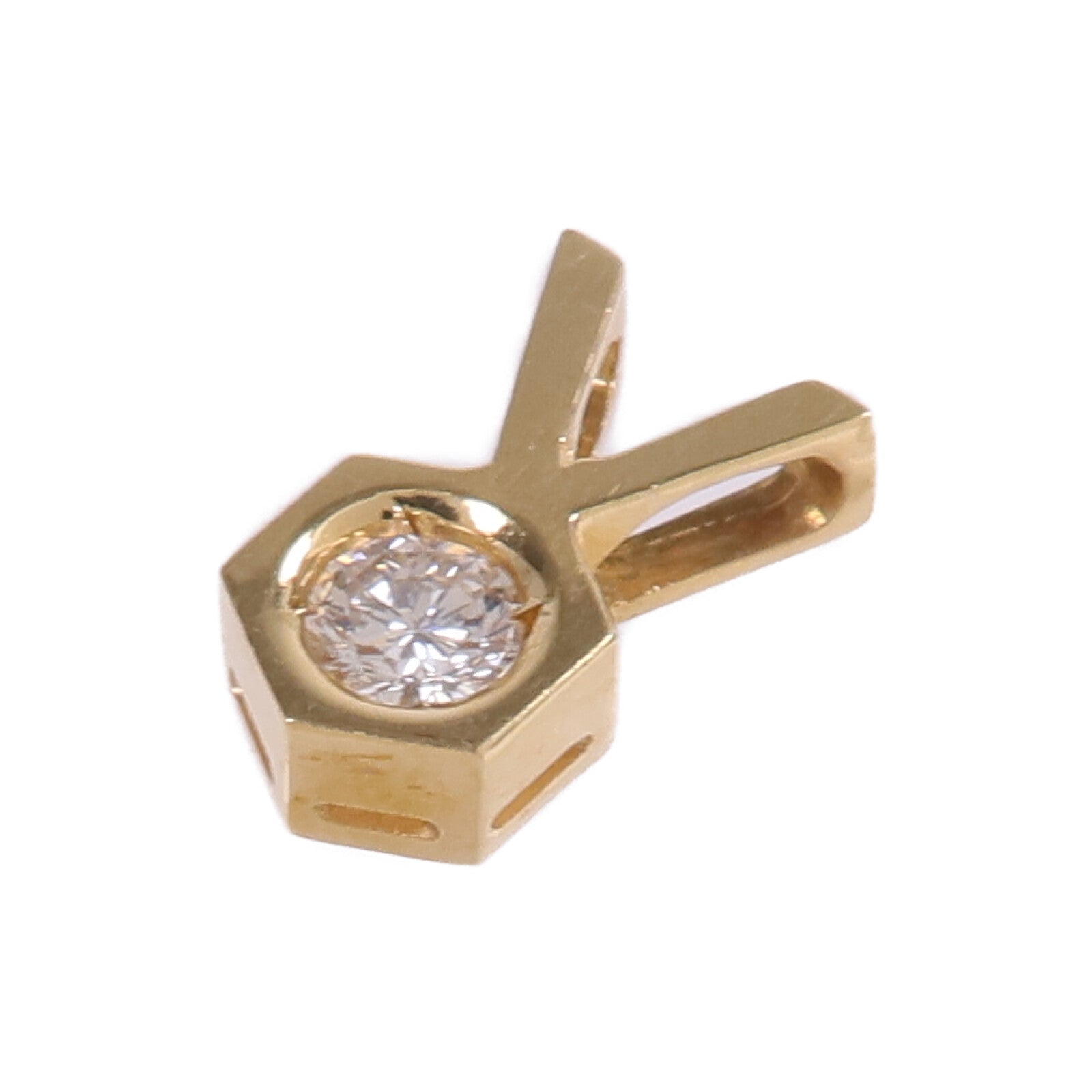 JEWELRY 【激減優惠】18K黃金Diamond Pendant Top鑽石吊墜