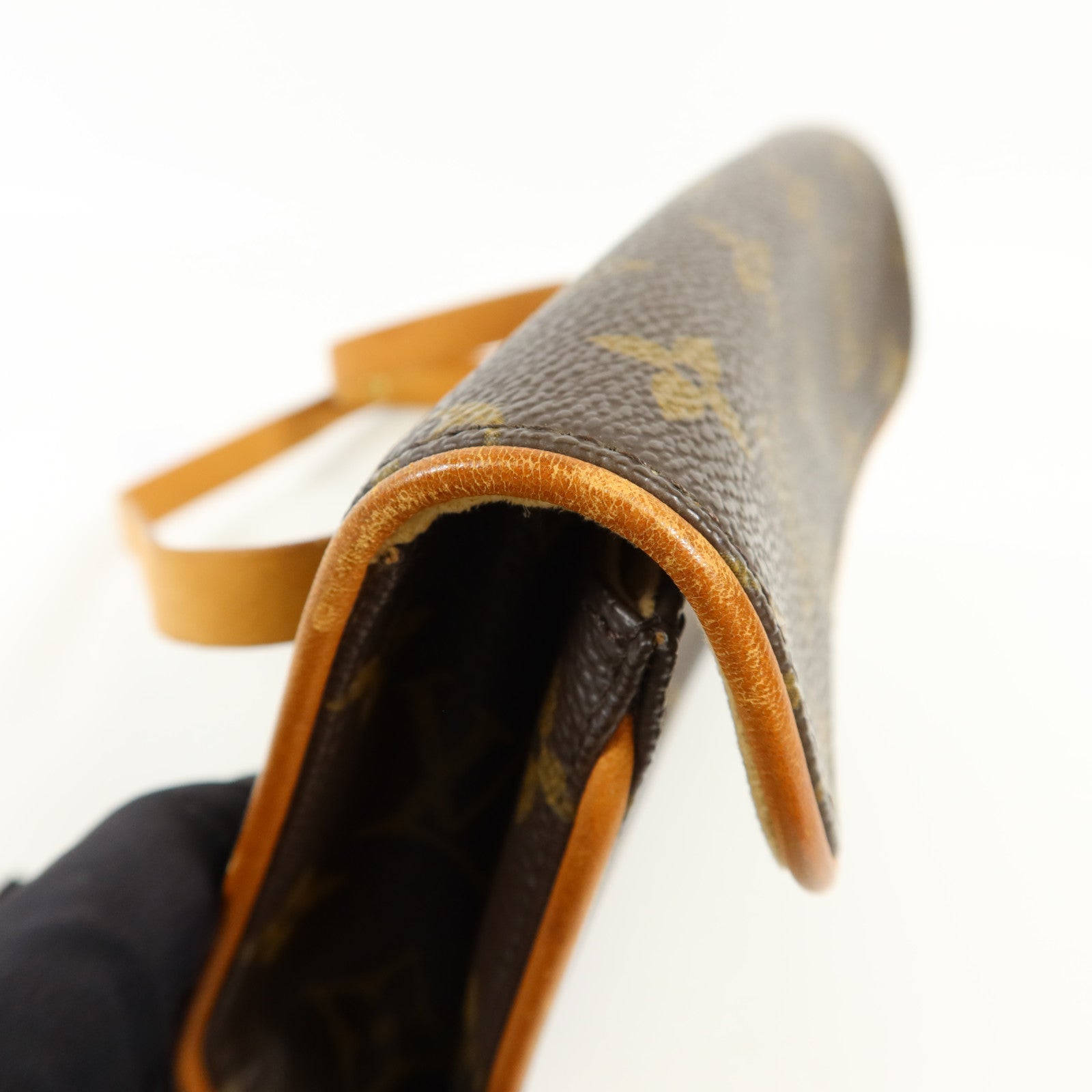 LOUIS VUITTON Monogram Pochette Florentine金扣腰包棕色