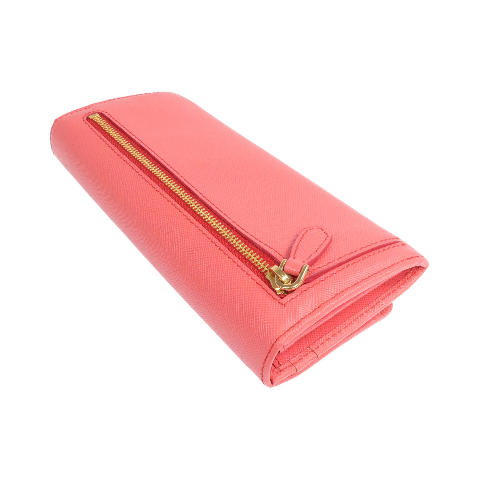 PRADA 【激減優惠】Saffiano皮革Long Wallet金扣長錢包