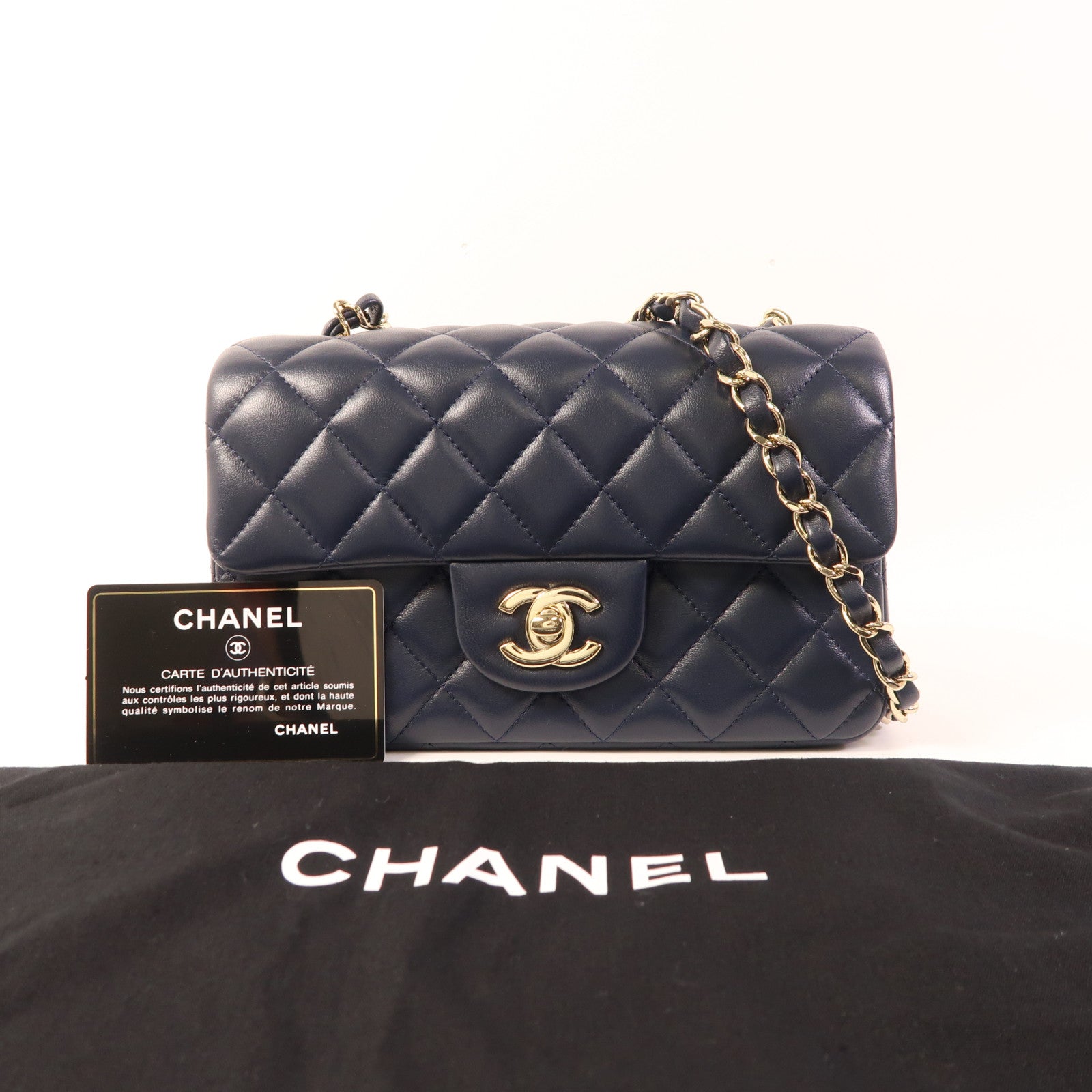 CHANEL【激減優惠】 羊皮皮革Mini Classic 20金扣肩背袋