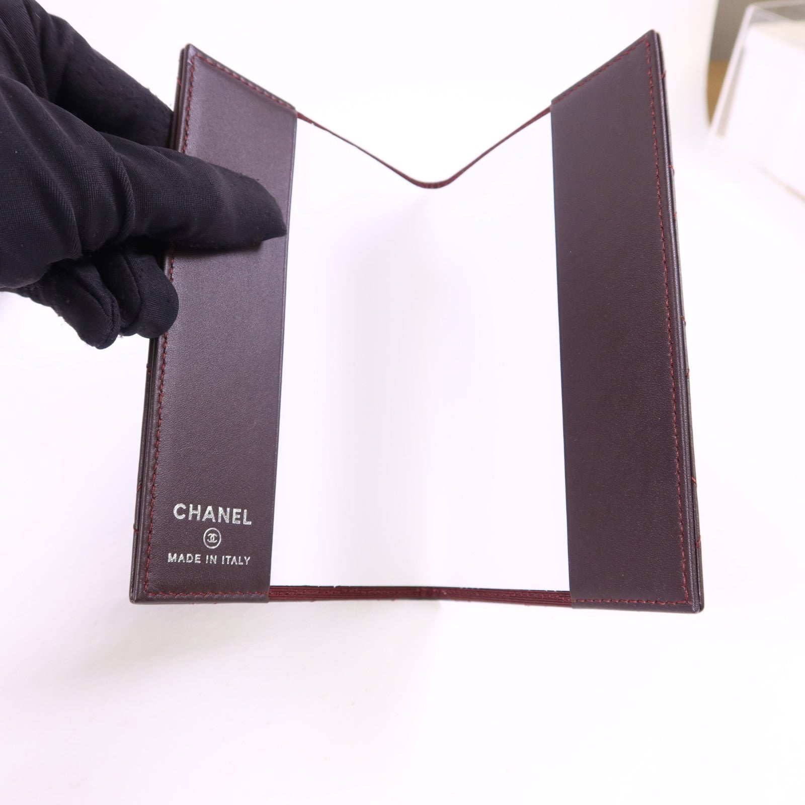 CHANEL 牛皮皮革Long Bifold Wallet銀扣長錢包