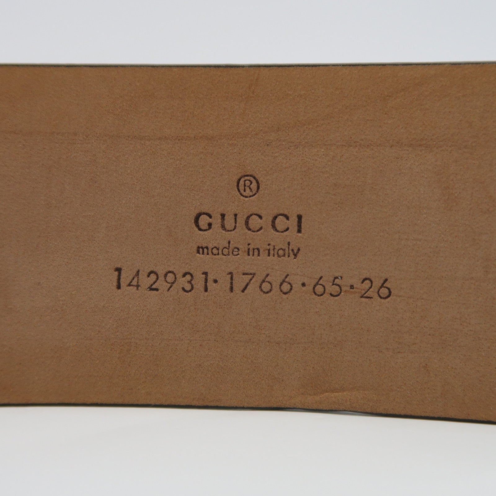 GUCCI PVC Belt金扣皮帶白色/米色