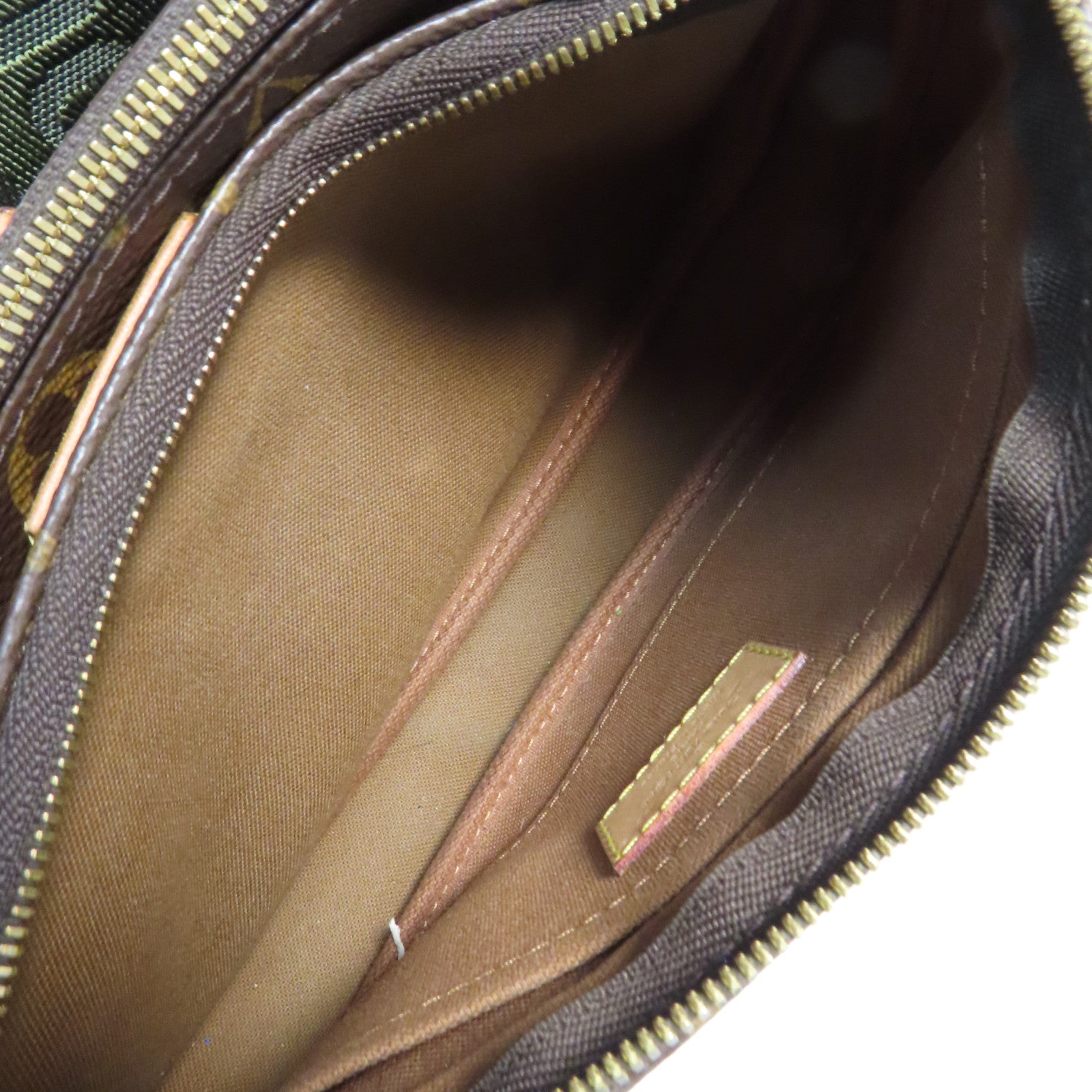LOUIS VUITTON Monogram Multi Pochette Accessoires金扣手挽肩背兩用袋啡色/綠色