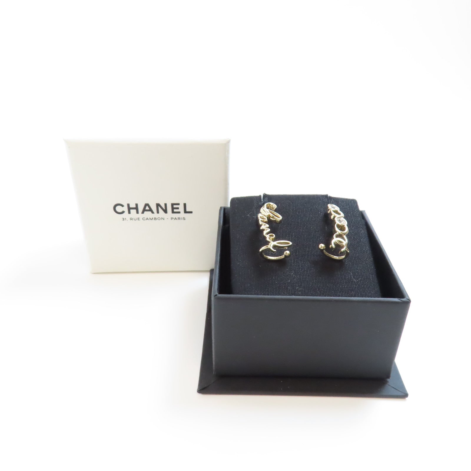 CHANEL 金屬Coco Earrings耳環金色