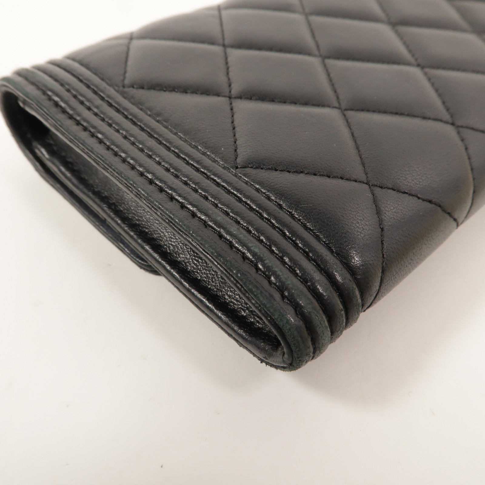 CHANEL 羊皮皮革Boy Long Wallet長錢包