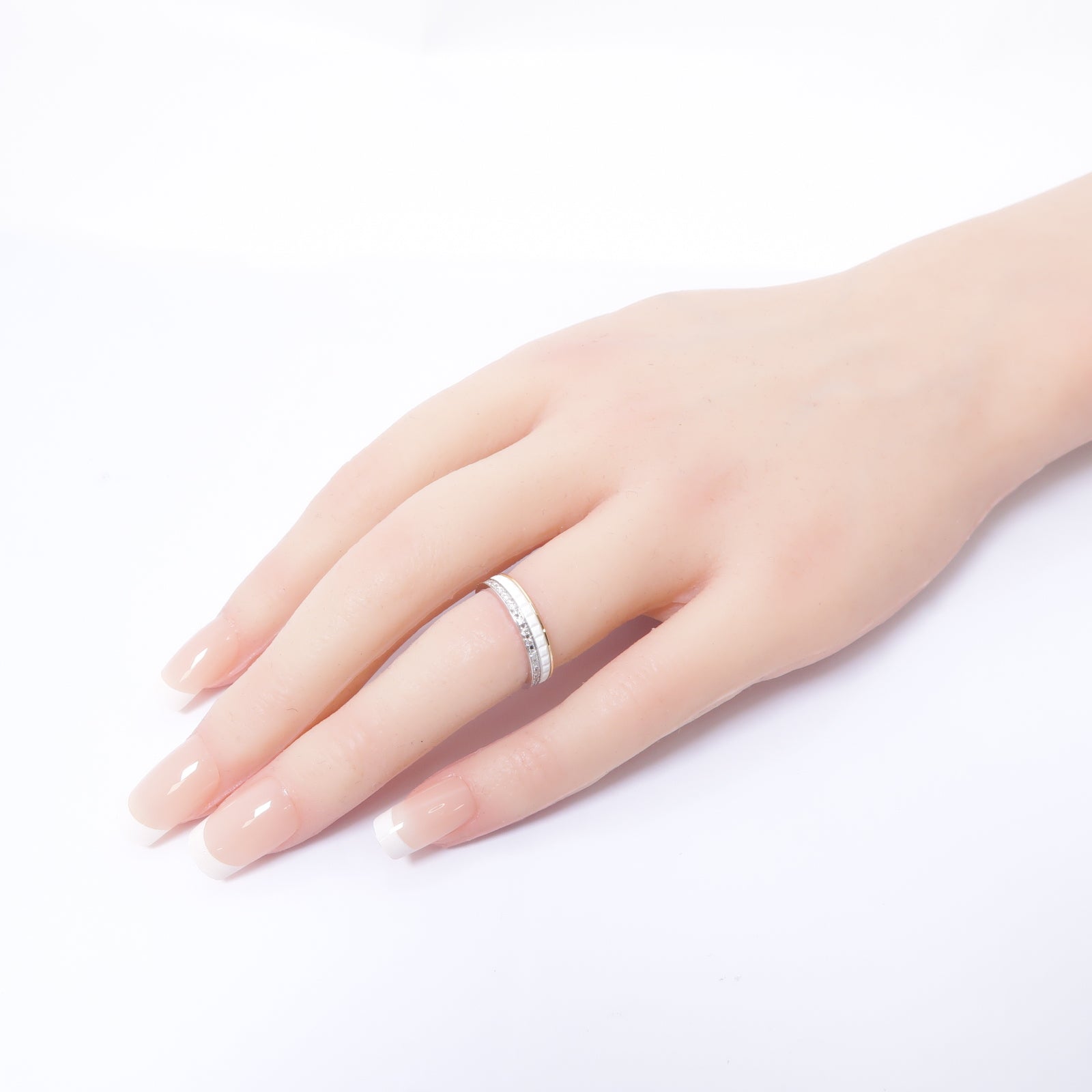 Boucheron 18K白金/玫瑰金Quatre White戒指US#4