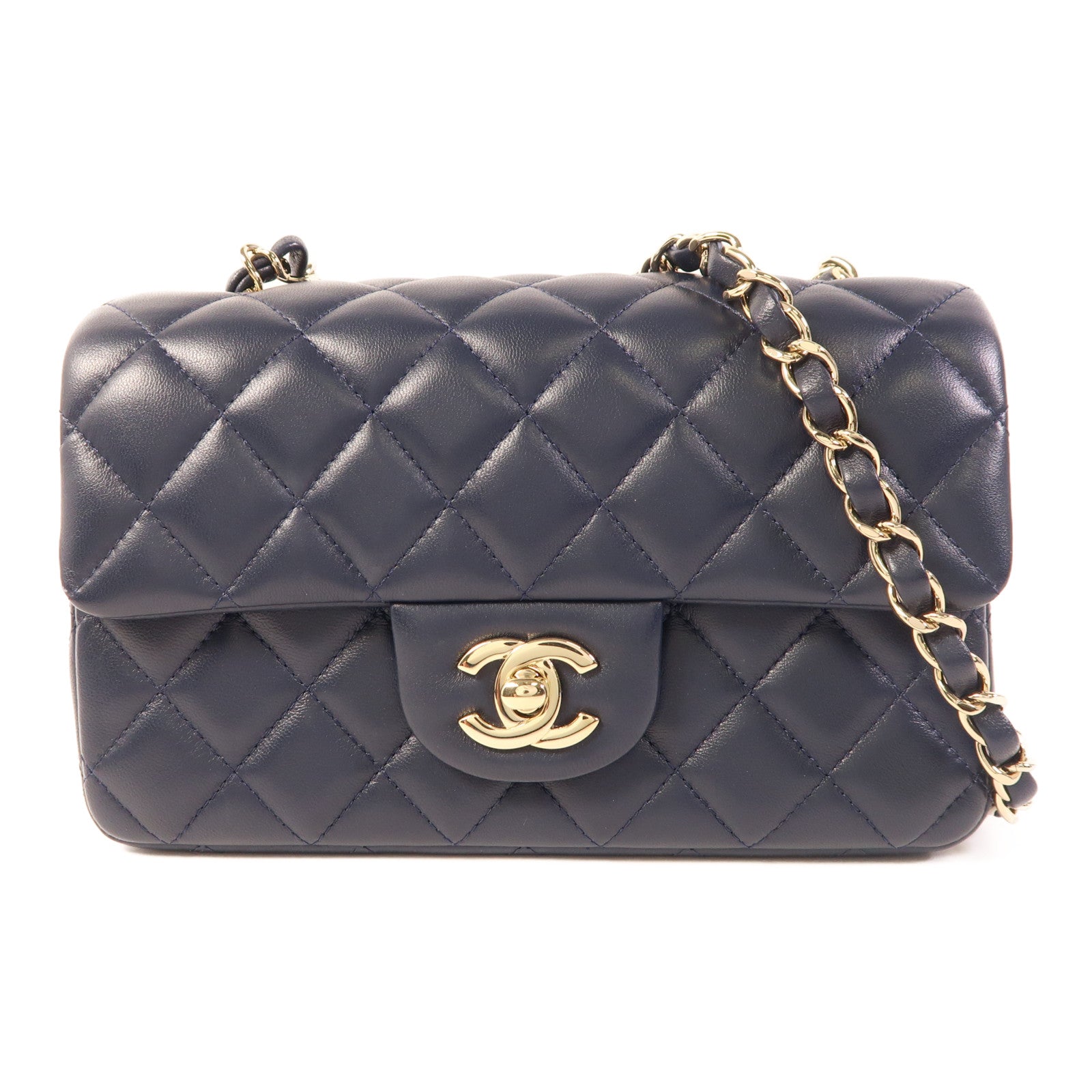 CHANEL【激減優惠】 羊皮皮革Mini Classic 20金扣肩背袋