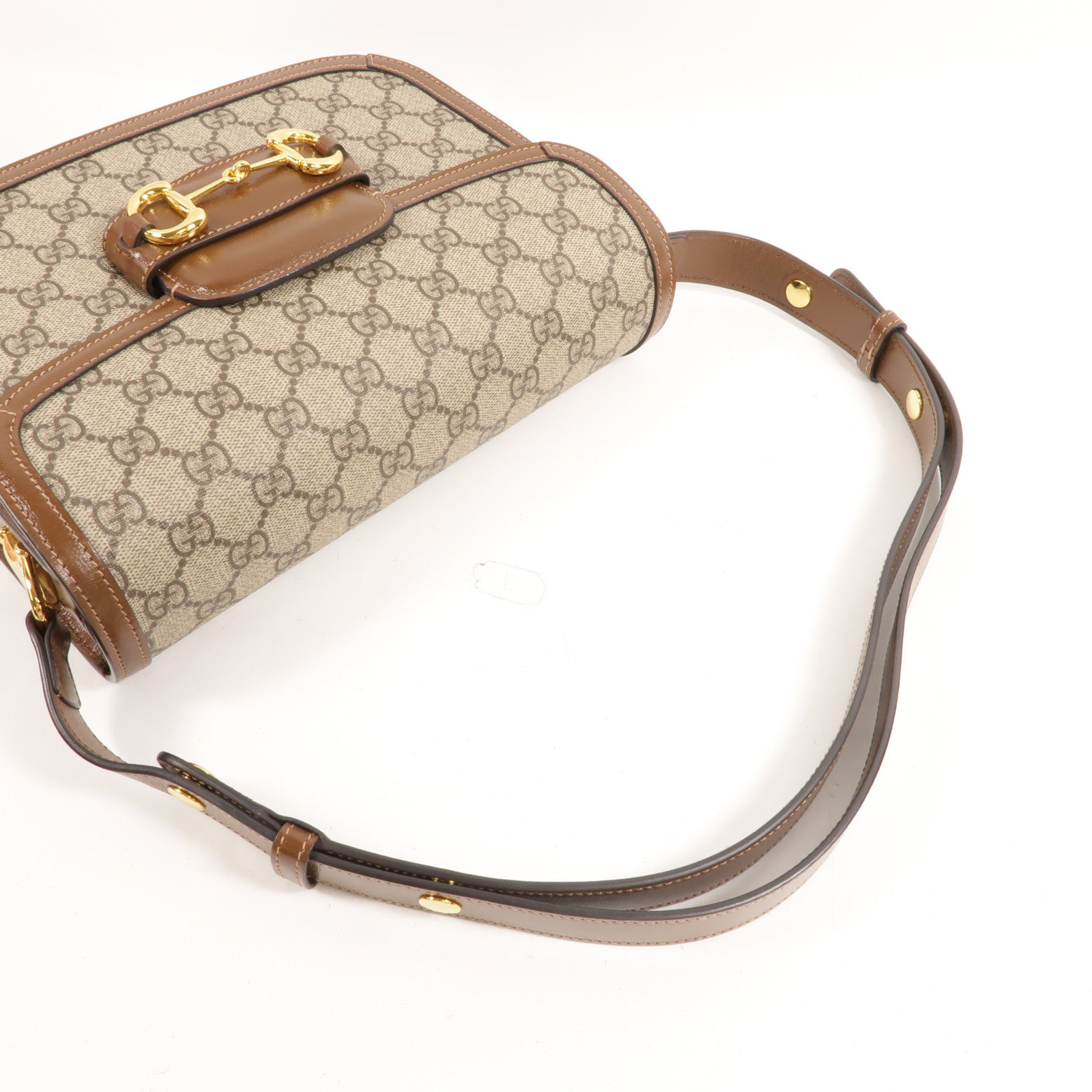 GUCCI 塗層帆布Horsebit 1955 Medium肩背袋