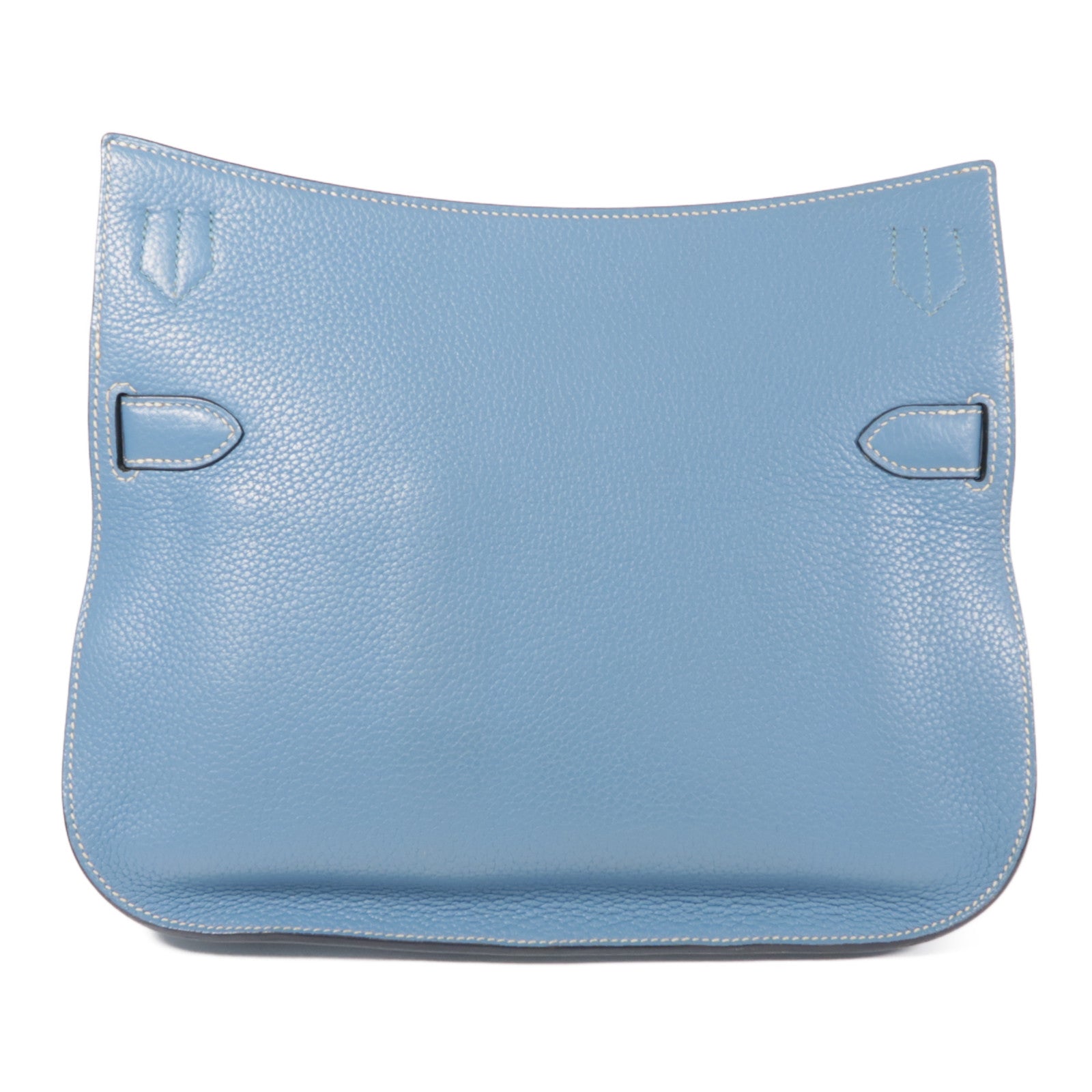 HERMES Clemence皮革Jypsiere銀扣肩背袋