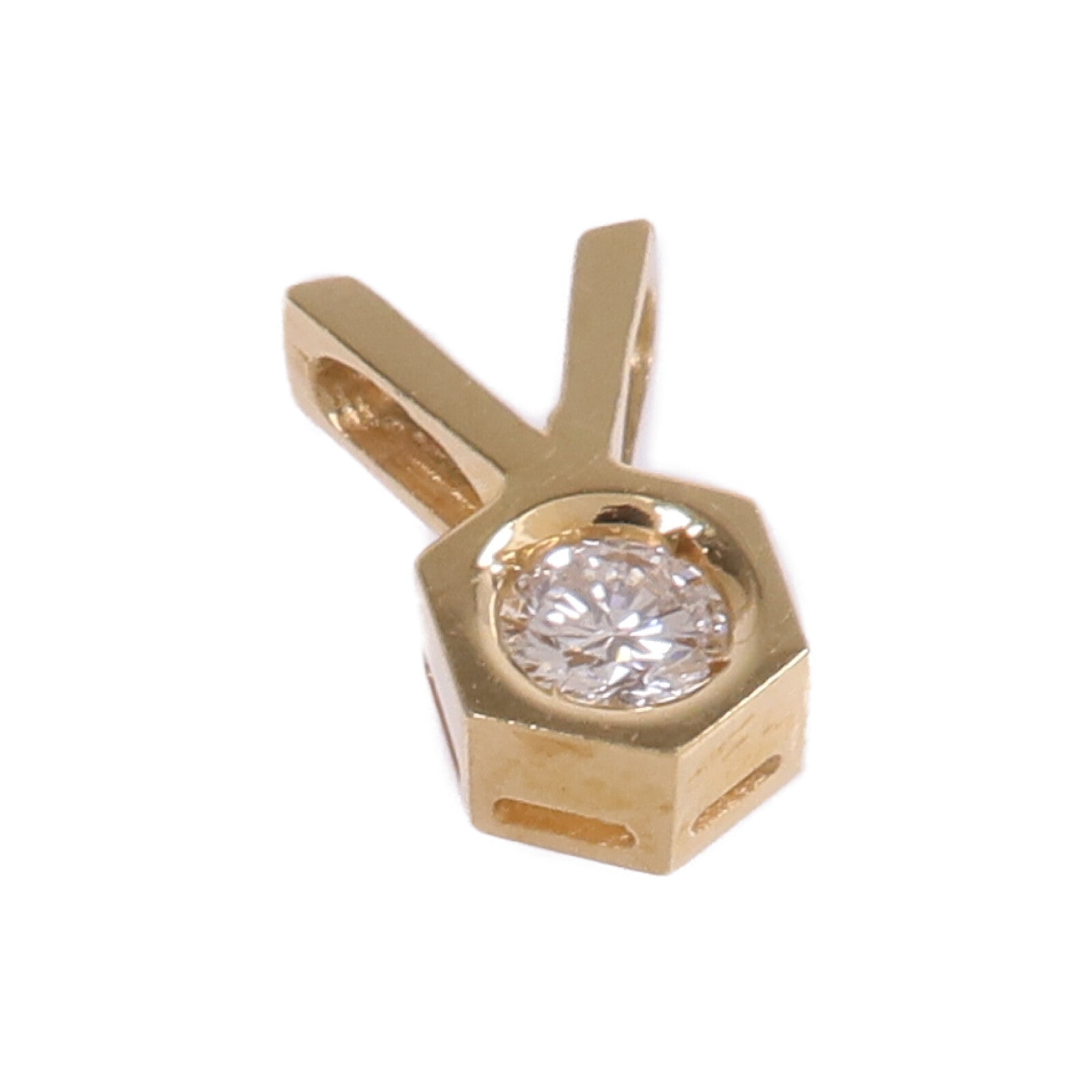 JEWELRY 【激減優惠】18K黃金Diamond Pendant Top鑽石吊墜