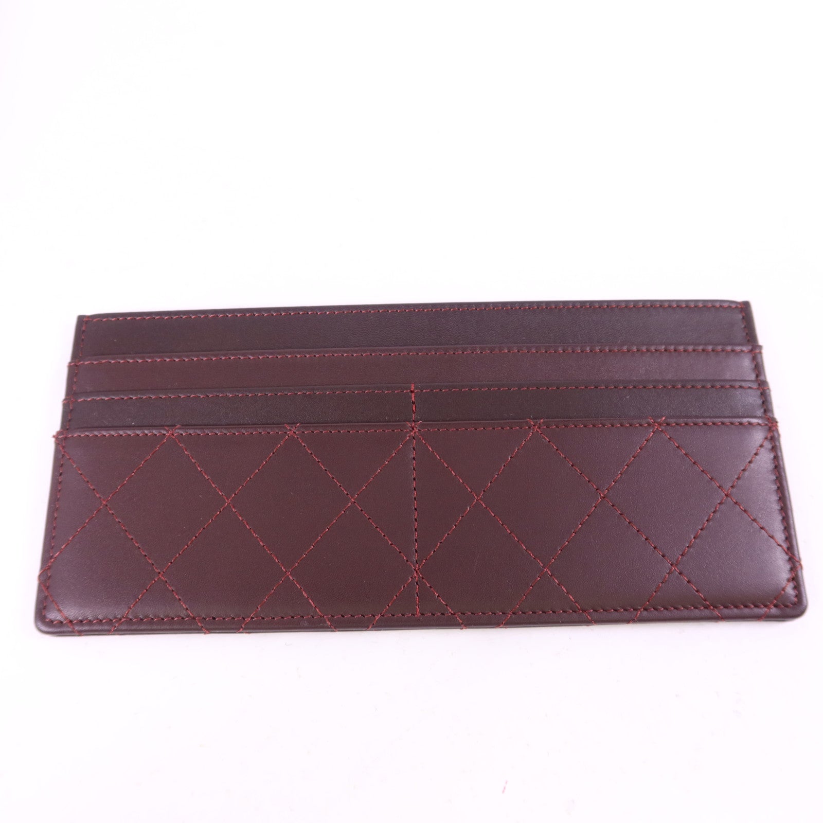 CHANEL 牛皮皮革Long Bifold Wallet銀扣長錢包