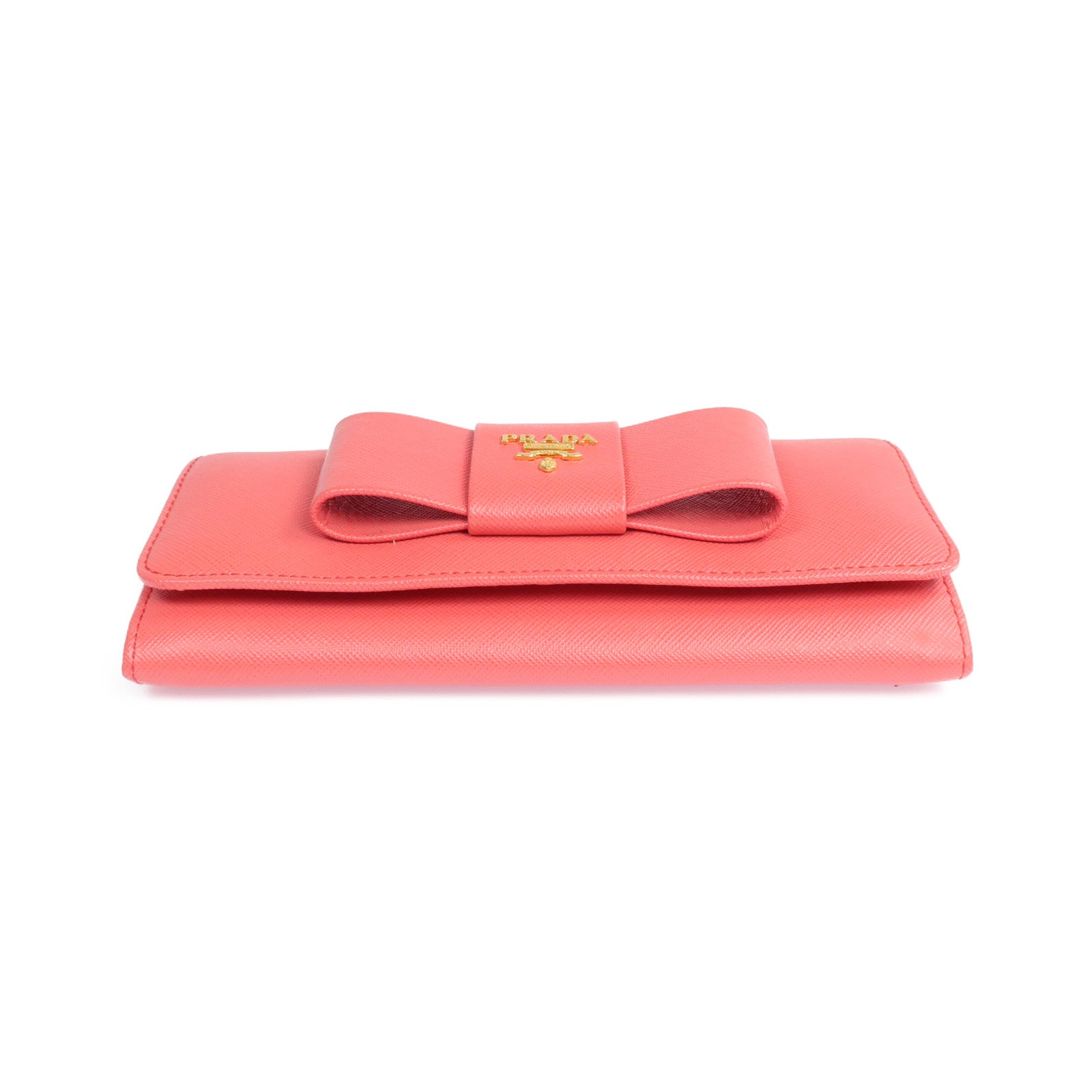 PRADA 【激減優惠】Saffiano皮革Long Wallet金扣長錢包