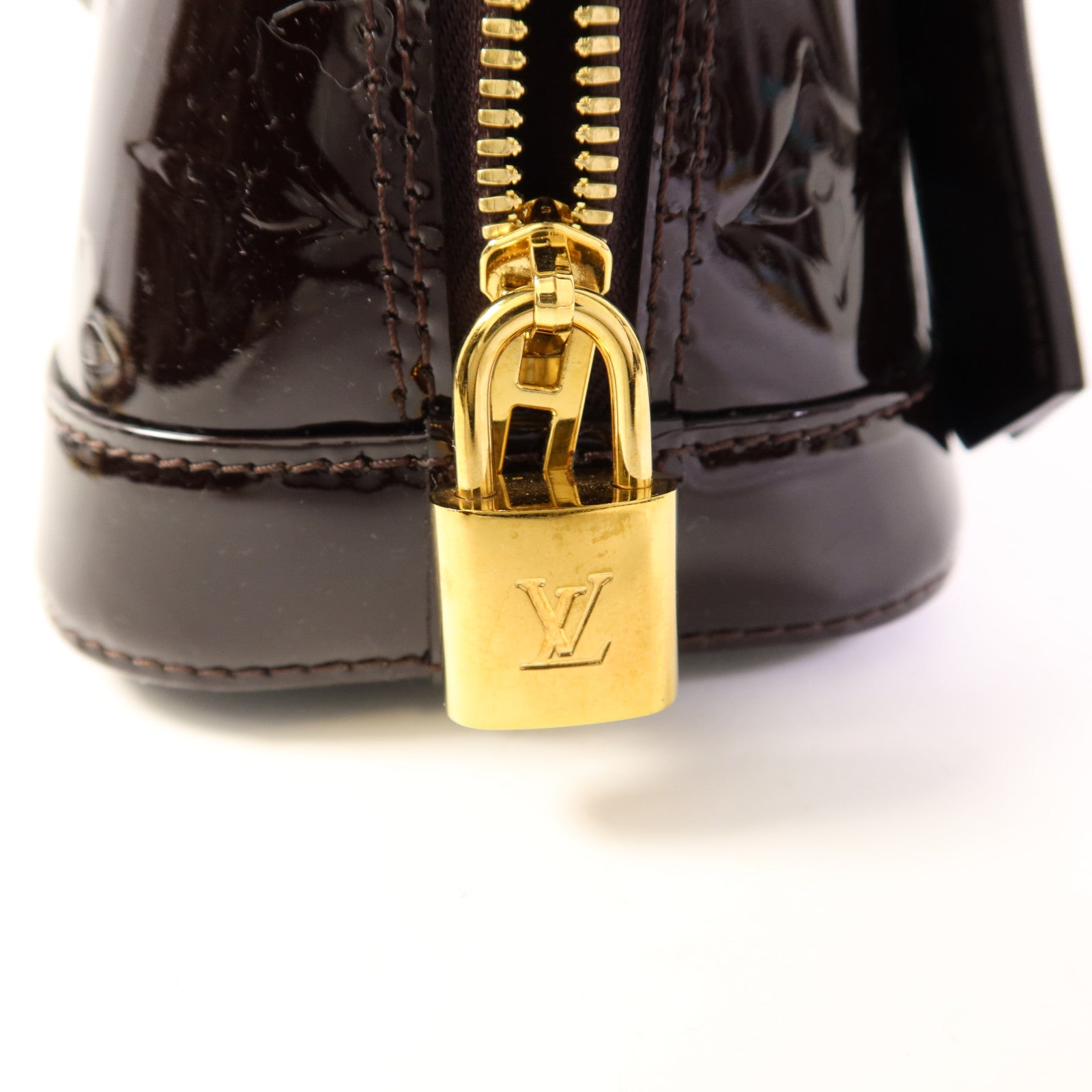 LOUIS VUITTON Vernis Alma BB金扣手挽肩背兩用袋