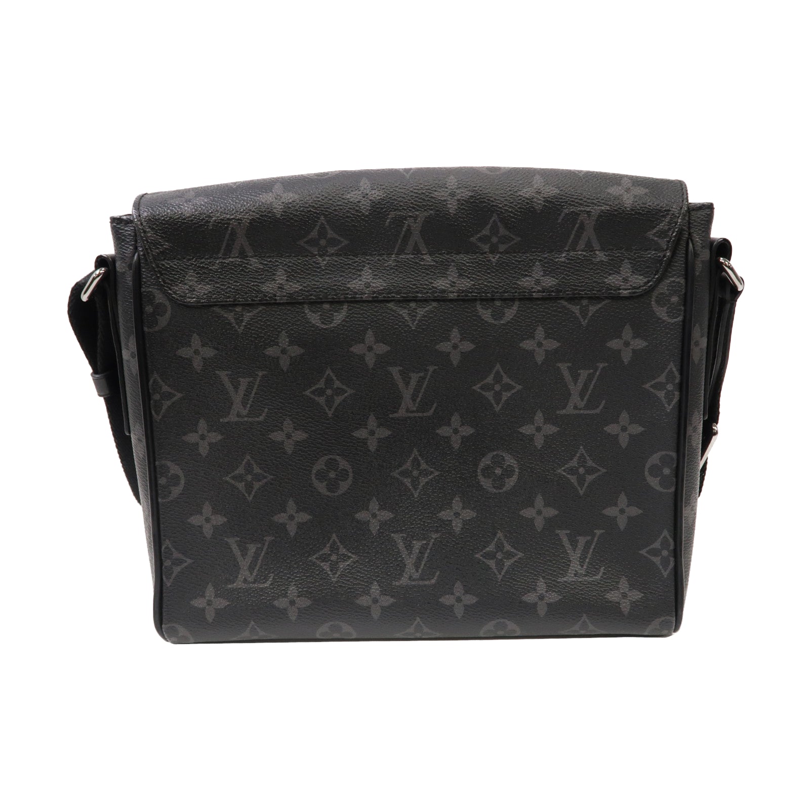 LOUIS VUITTON Monogram Eclipse District PM銀扣肩背袋黑色