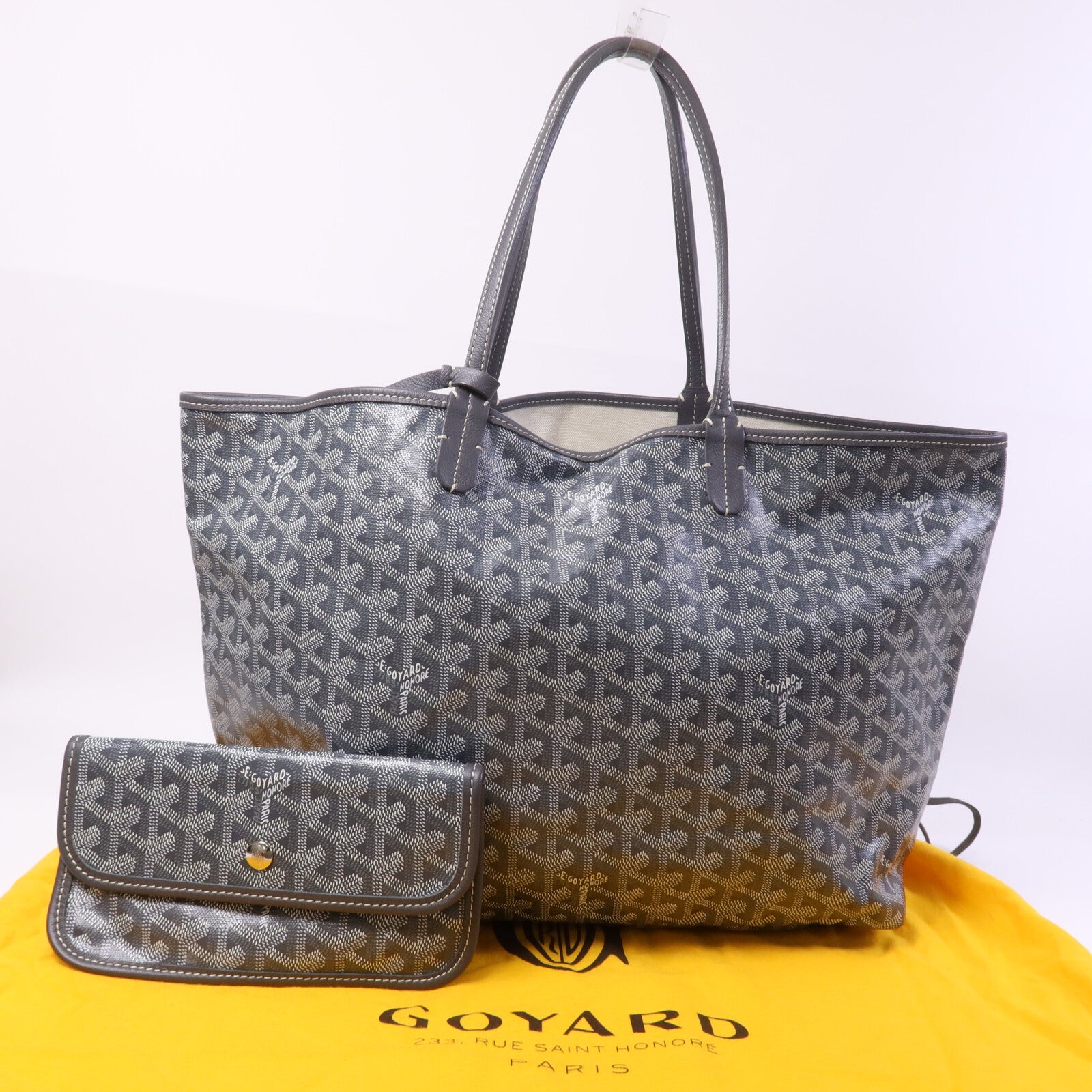 GOYARD 塗層帆布Saint Louis PM銀扣手挽袋