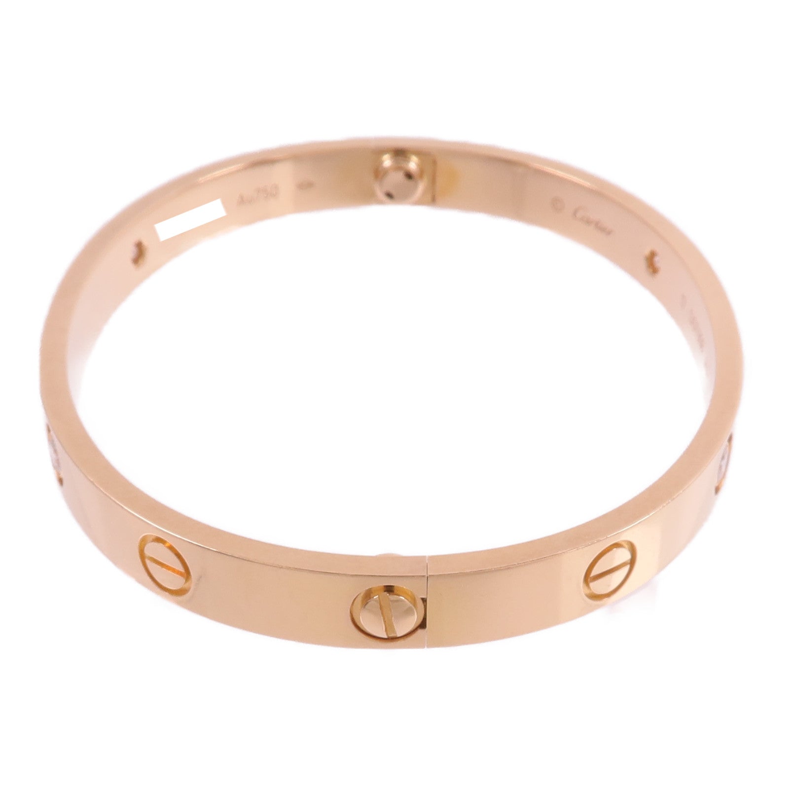 CARTIER 18K玫瑰金Love Bangle 4P Dia鑽石手鐲