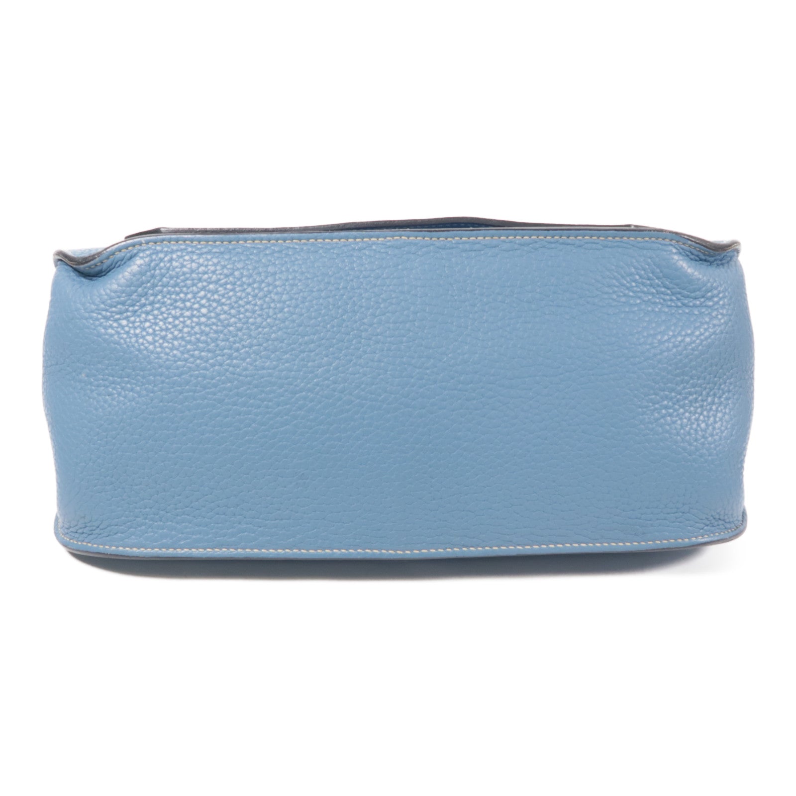 HERMES Clemence皮革Jypsiere銀扣肩背袋