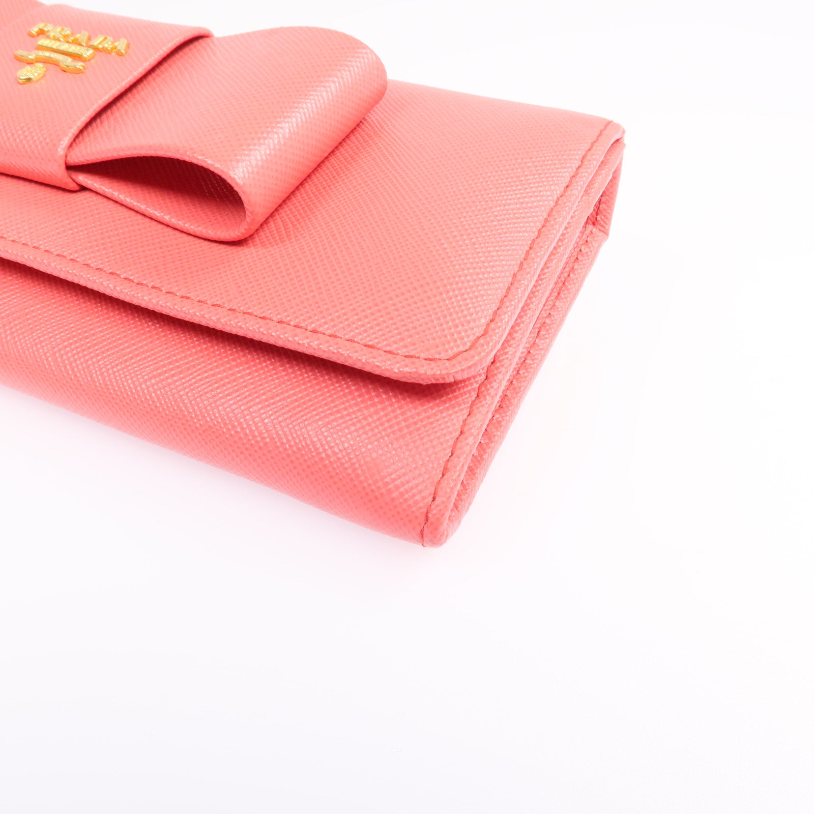 PRADA 【激減優惠】Saffiano皮革Long Wallet金扣長錢包