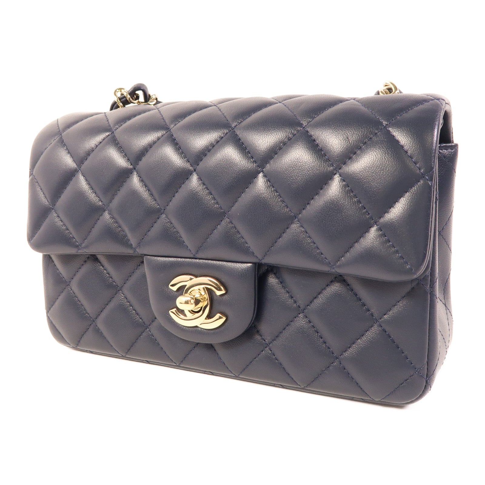 CHANEL【激減優惠】 羊皮皮革Mini Classic 20金扣肩背袋