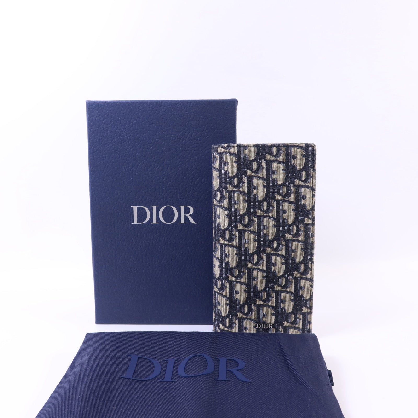 Dior 帆布Long Bifold Wallet銀扣長錢包