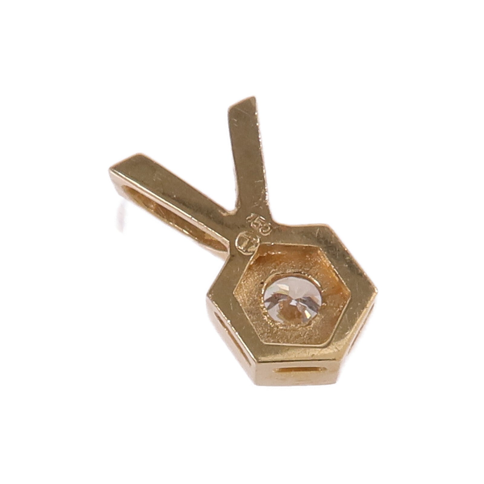 JEWELRY 【激減優惠】18K黃金Diamond Pendant Top鑽石吊墜