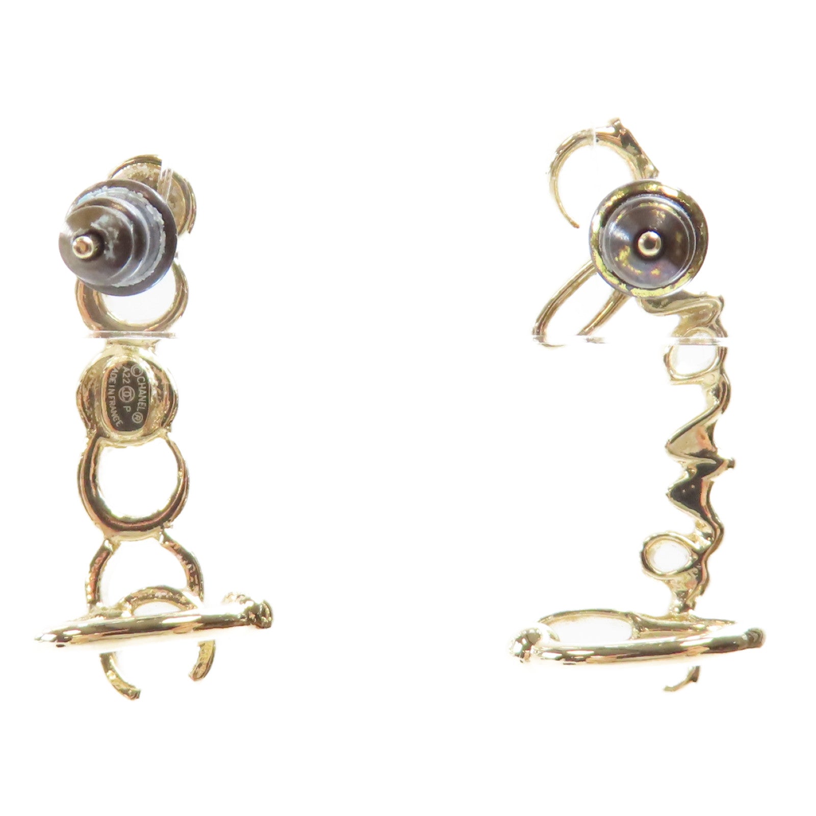 CHANEL 金屬Coco Earrings耳環金色