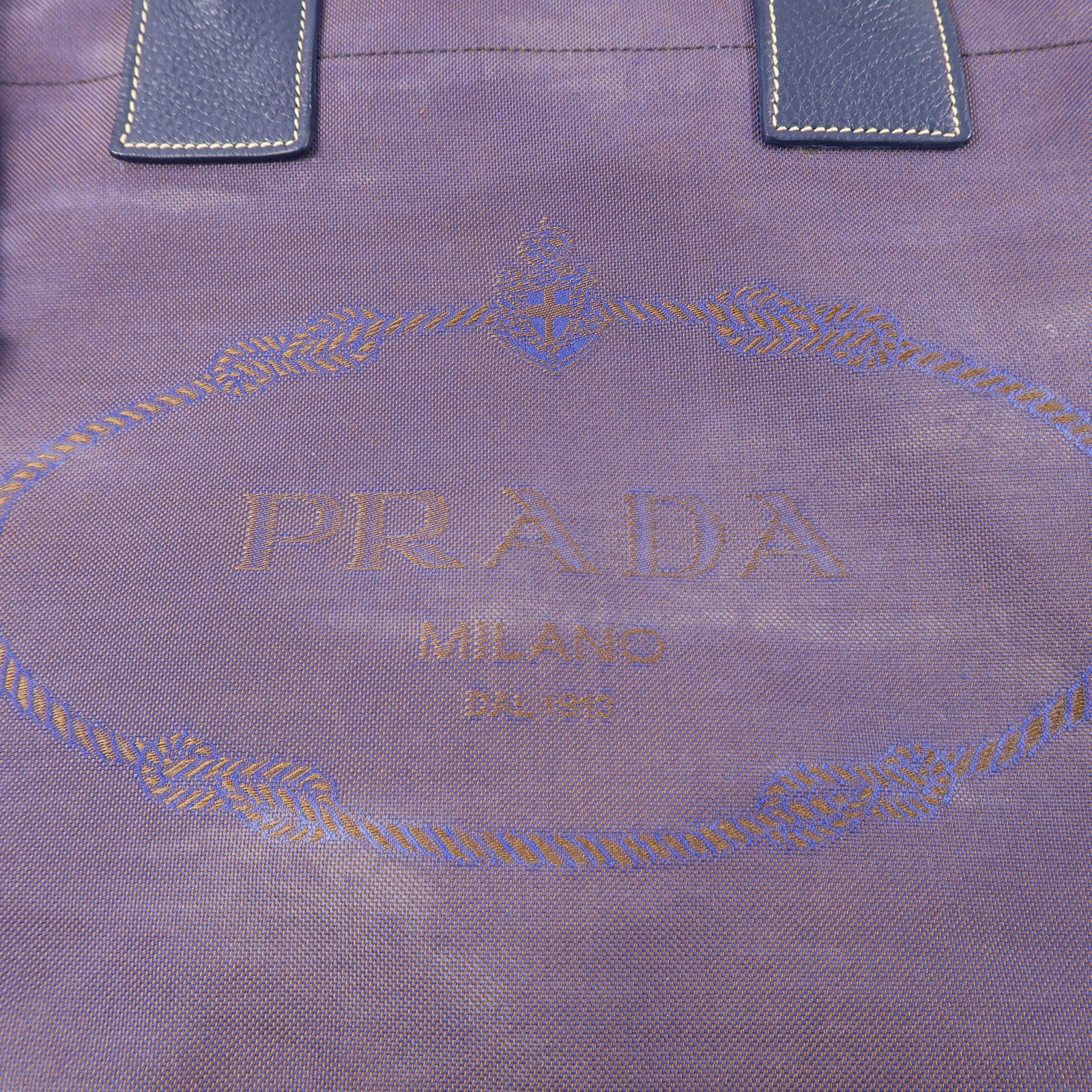 PRADA 尼龍Tote Bag金扣手挽肩背兩用袋紫色