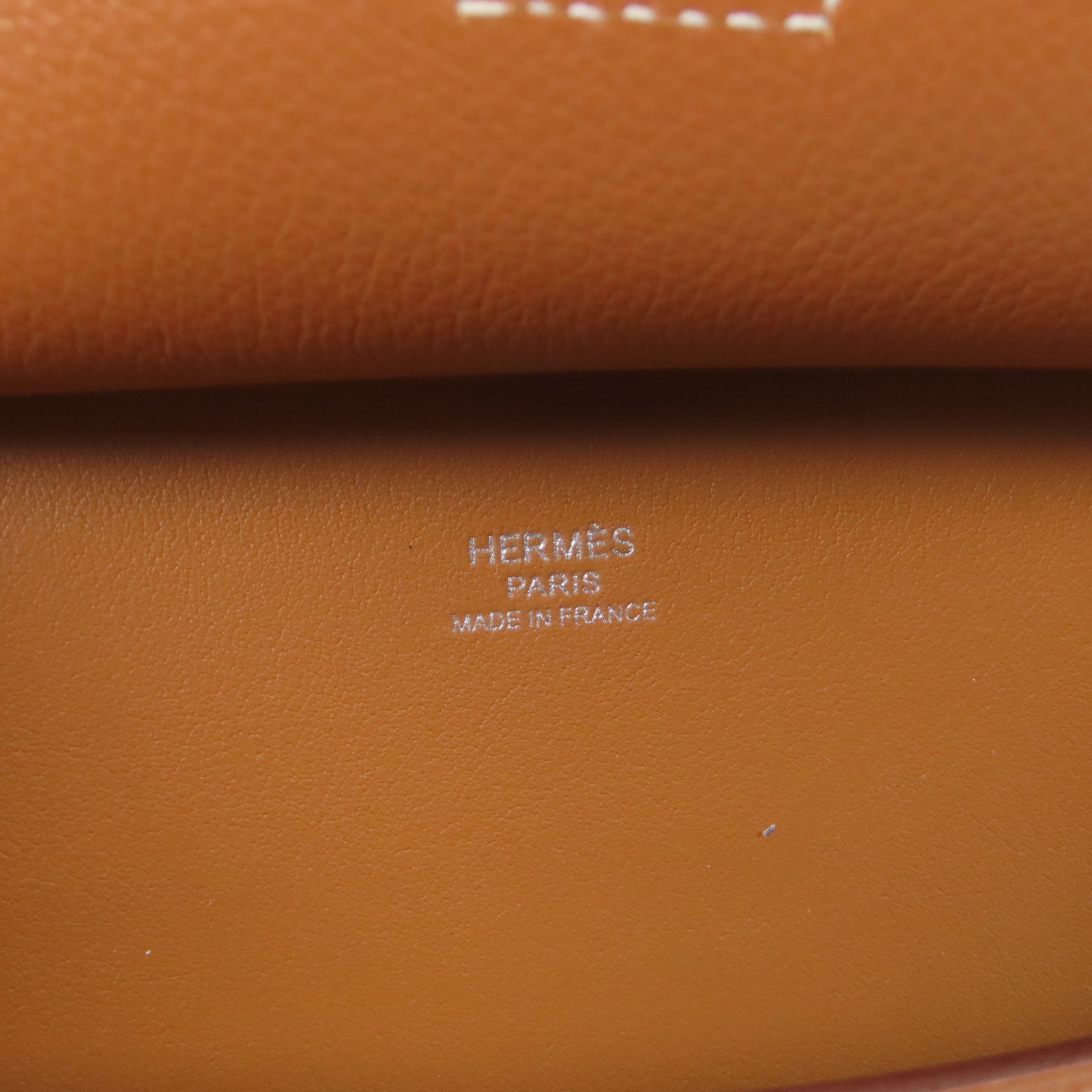 HERMES **【激減優惠】Evercolor皮革Jypsiere Mini銀扣肩背袋Gold經典駝色