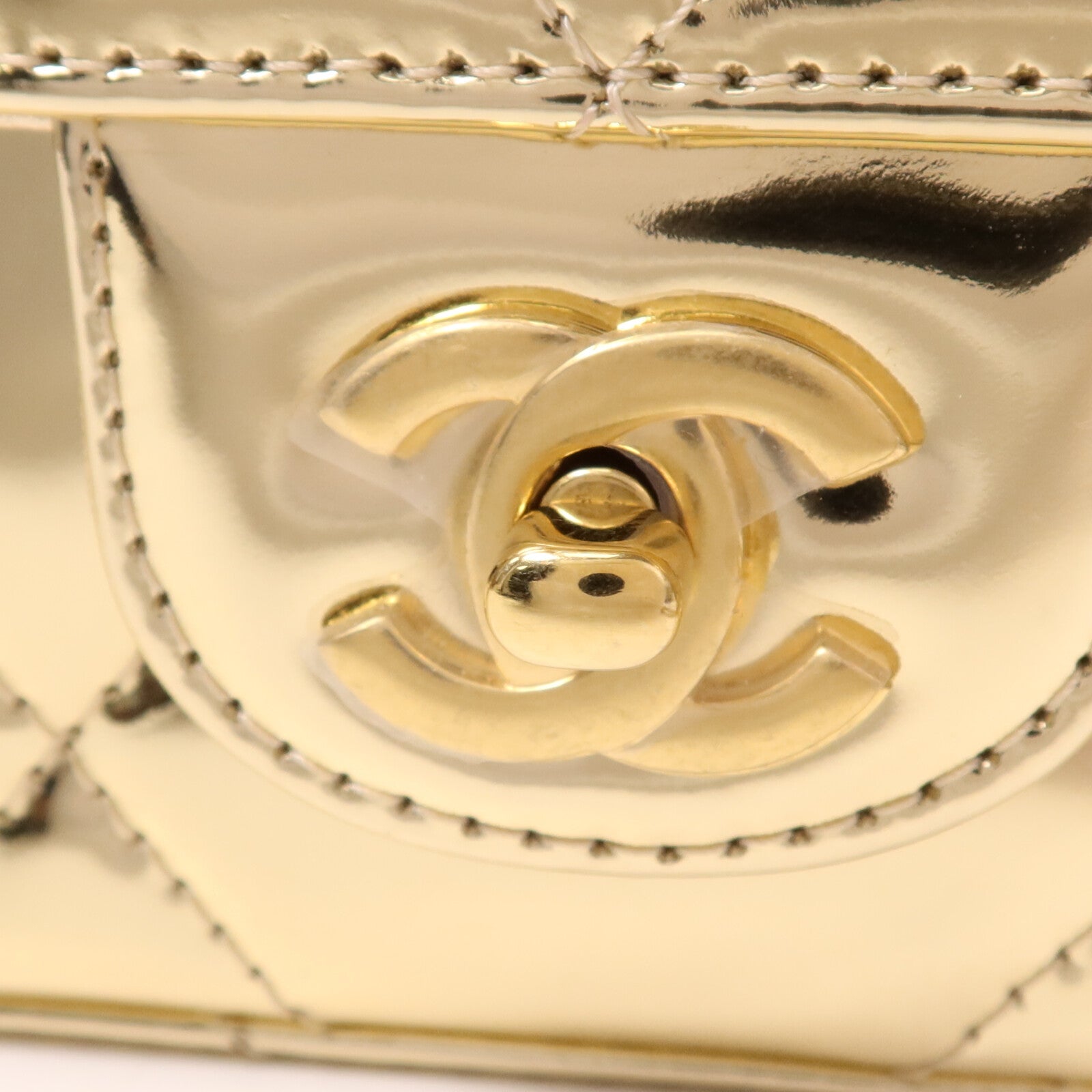 CHANEL 【激減優惠】牛皮皮革Chain Shoulder金扣鏈帶手挽肩背兩用袋