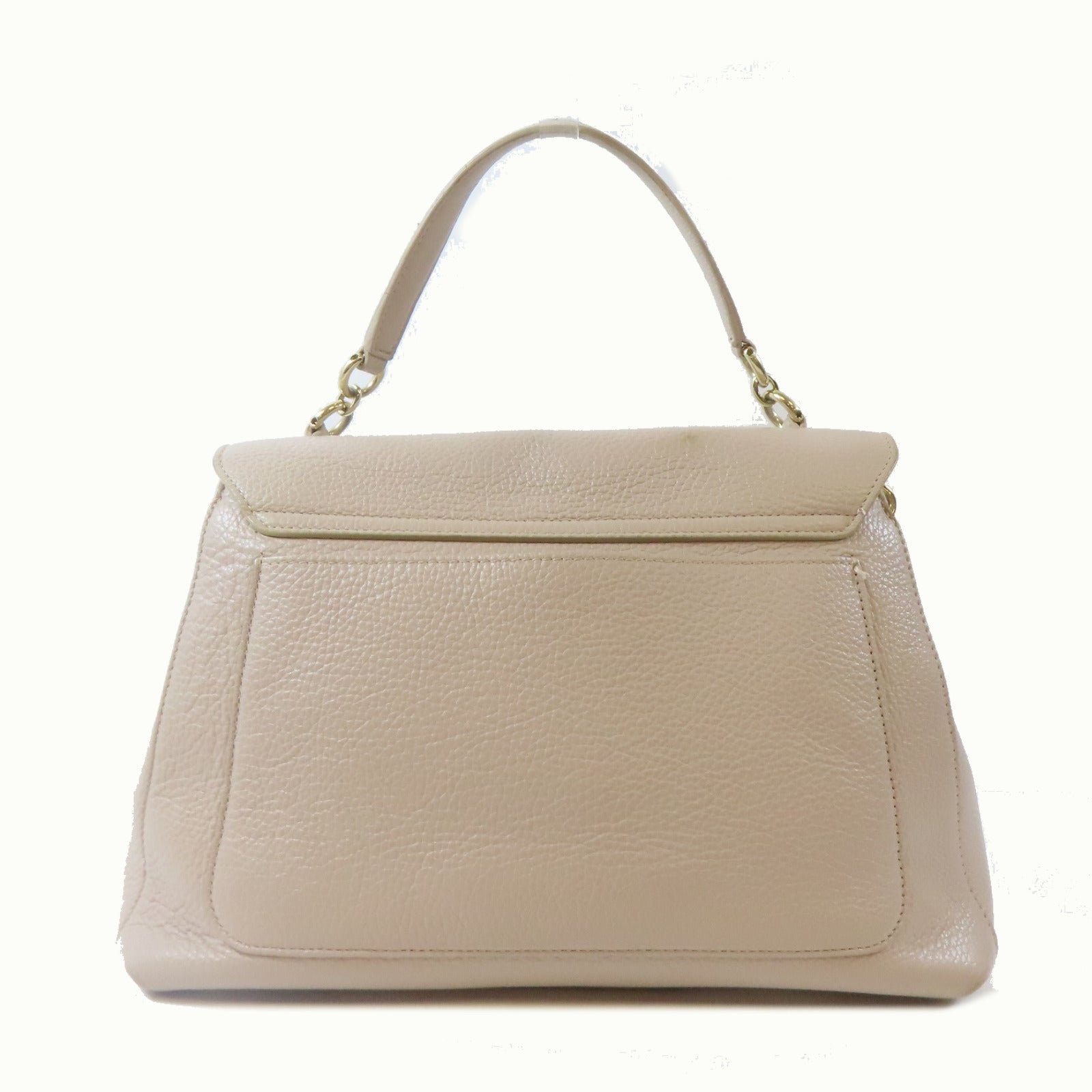 Furla 牛皮皮革2 way shoulder金扣手挽肩背兩用袋粉紅色