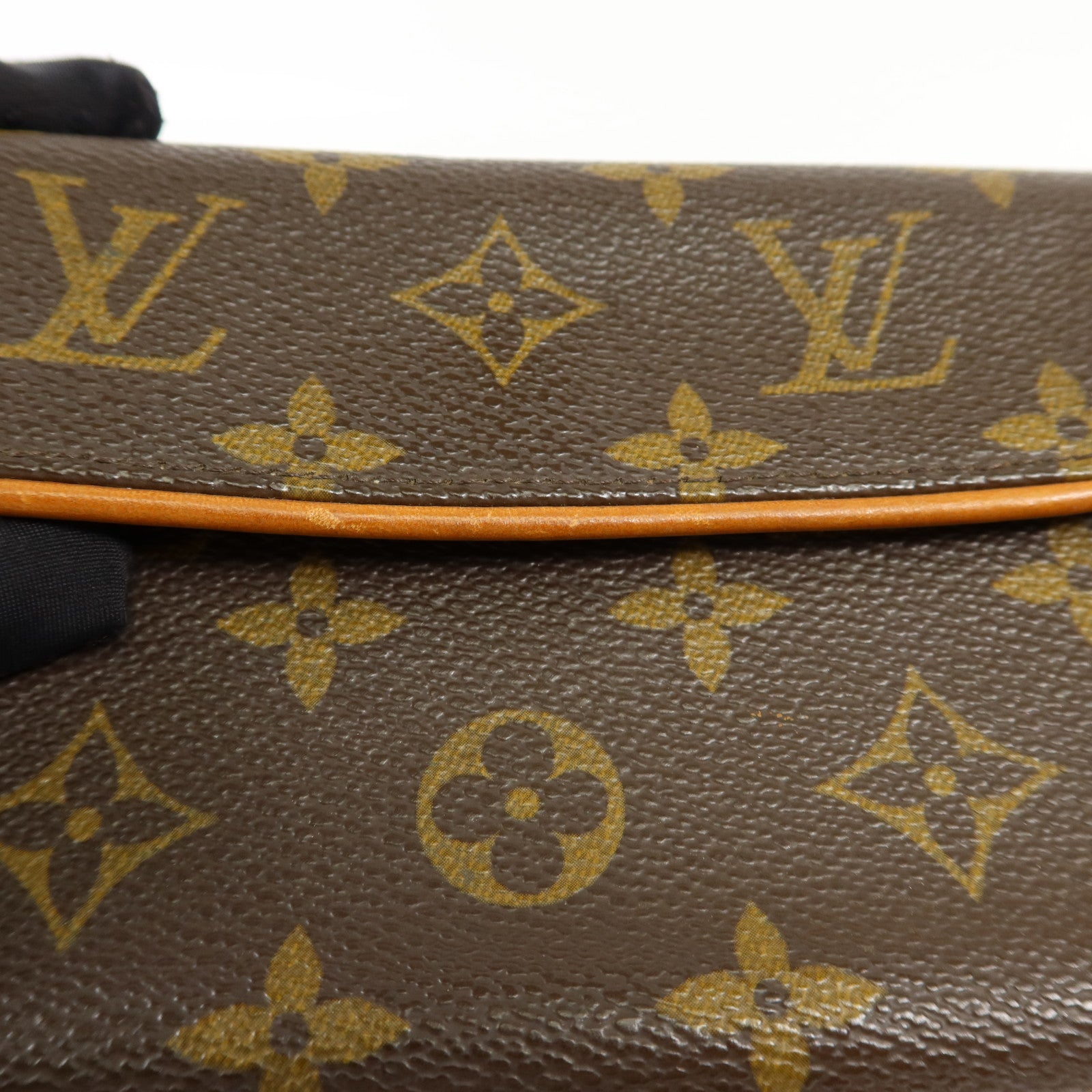 LOUIS VUITTON Monogram Pochette Florentine金扣腰包棕色