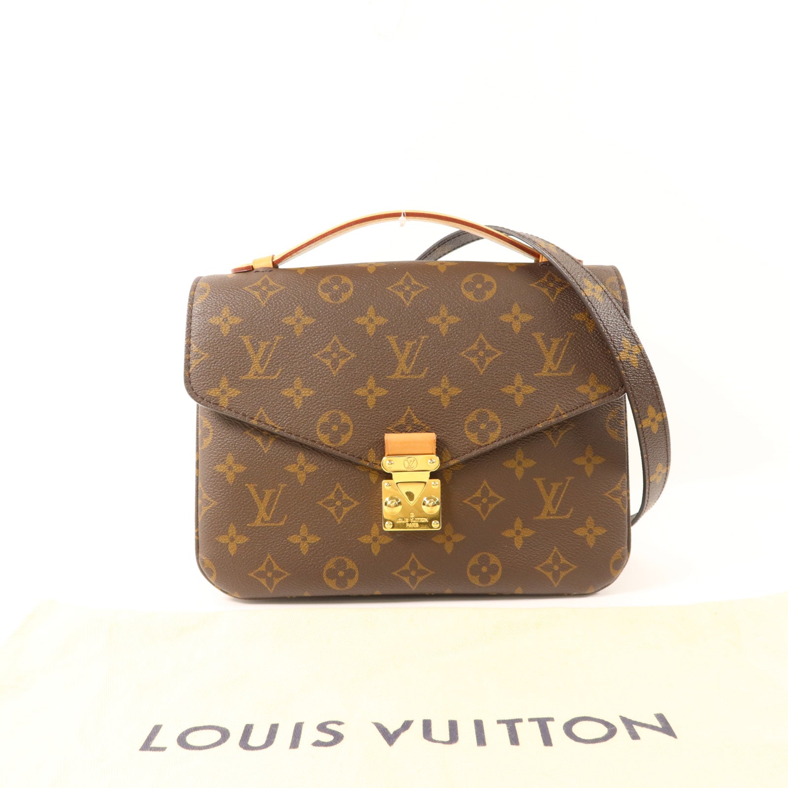 LOUIS VUITTON Monogram Pochette Metis MM金扣手挽肩背兩用袋