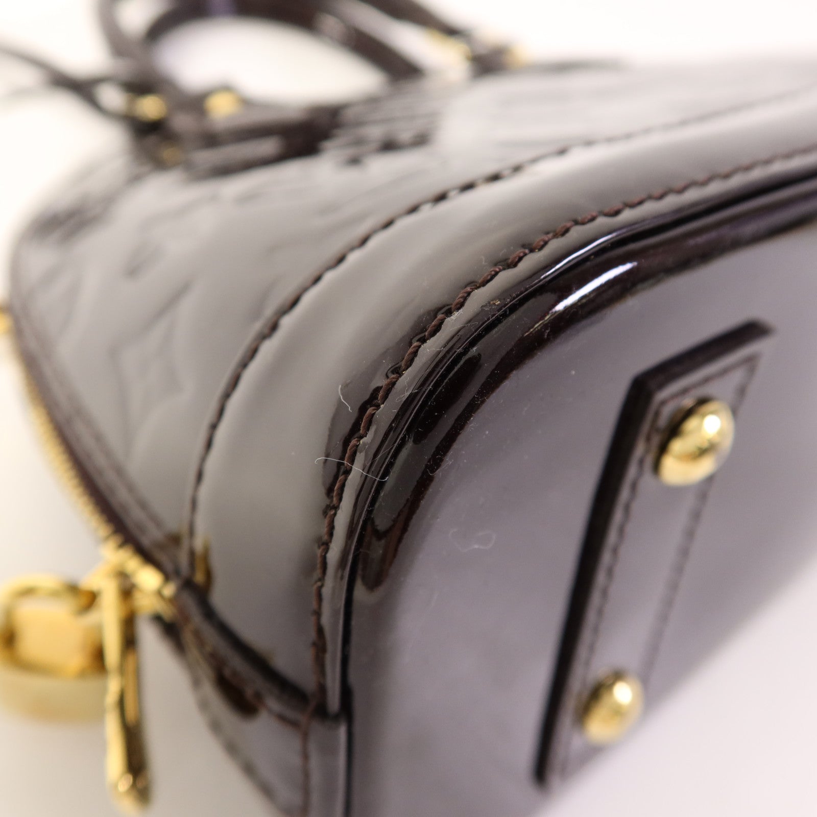 LOUIS VUITTON Vernis Alma BB金扣手挽肩背兩用袋