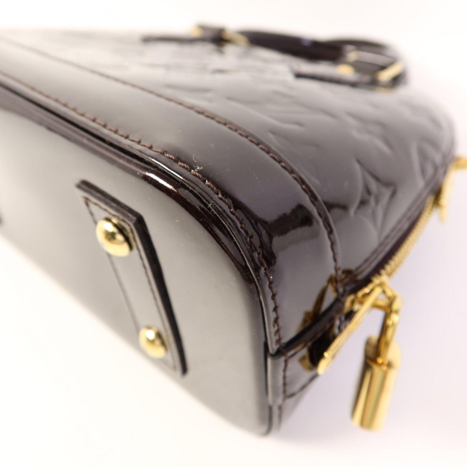 LOUIS VUITTON Vernis Alma BB金扣手挽肩背兩用袋