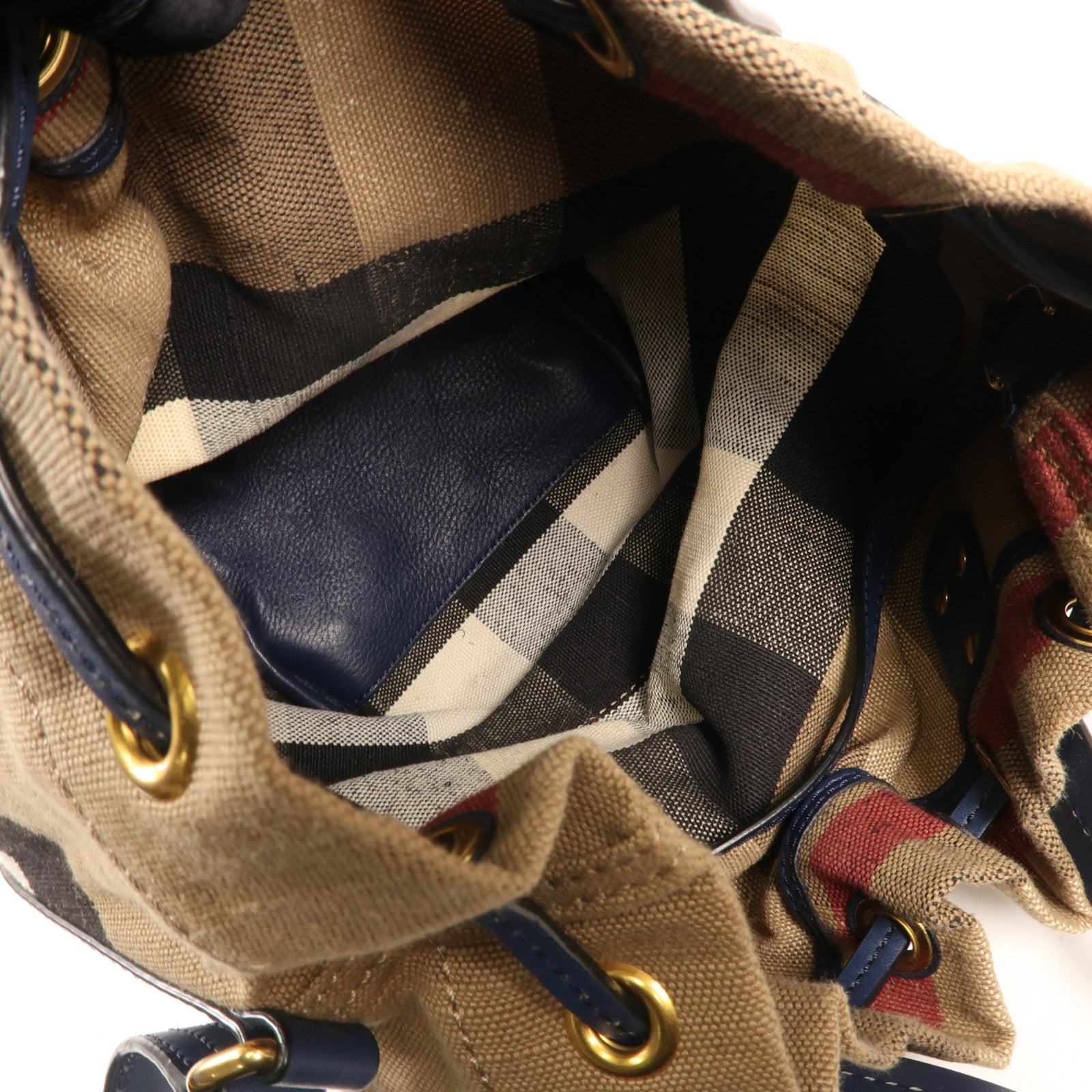 BURBERRY 帆布Shoulder Bag金扣手挽肩背兩用袋