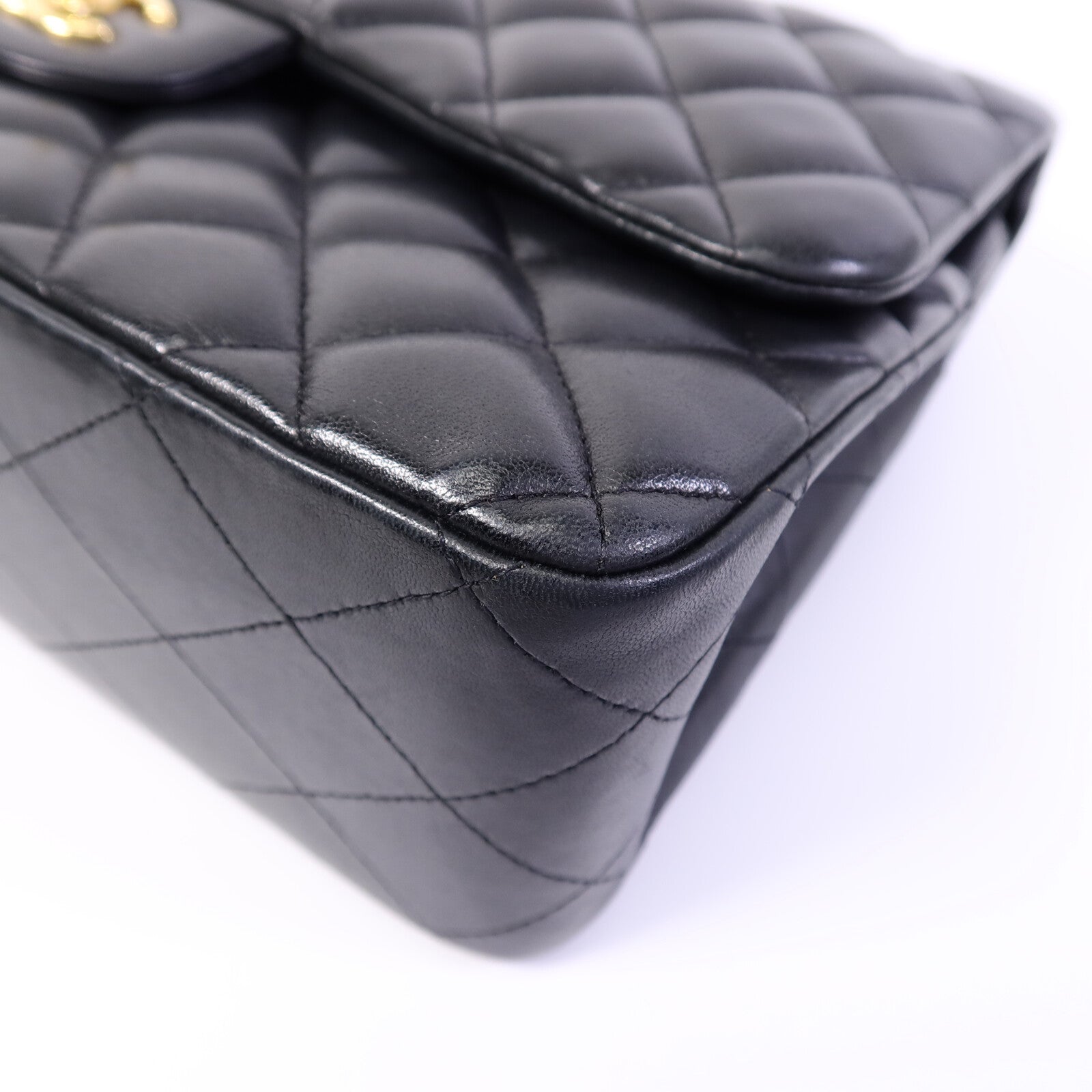 CHANEL 羊皮皮革Large Classic鏈帶肩背袋