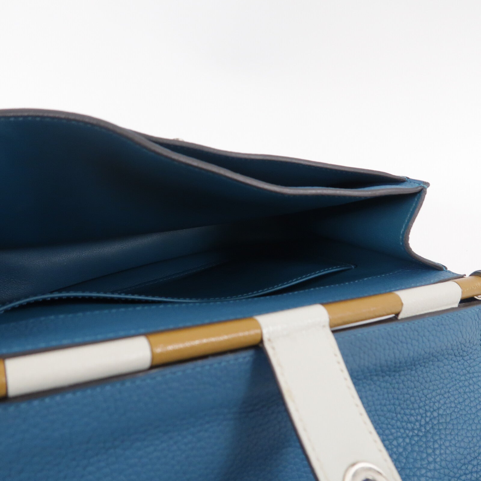HERMES Clemence皮革Sac Saut 25肩背袋Vert Bosphore