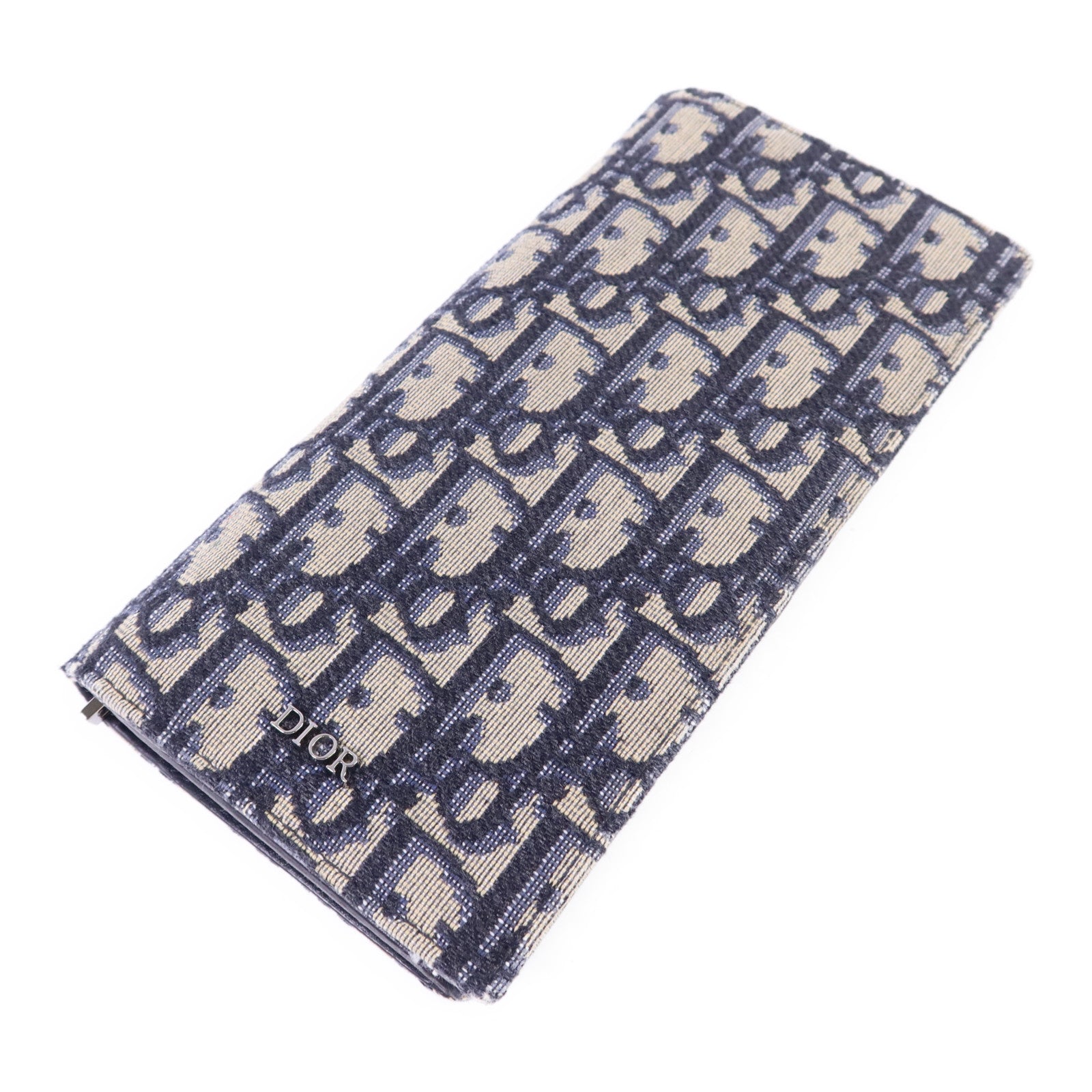 Dior 帆布Long Bifold Wallet銀扣長錢包