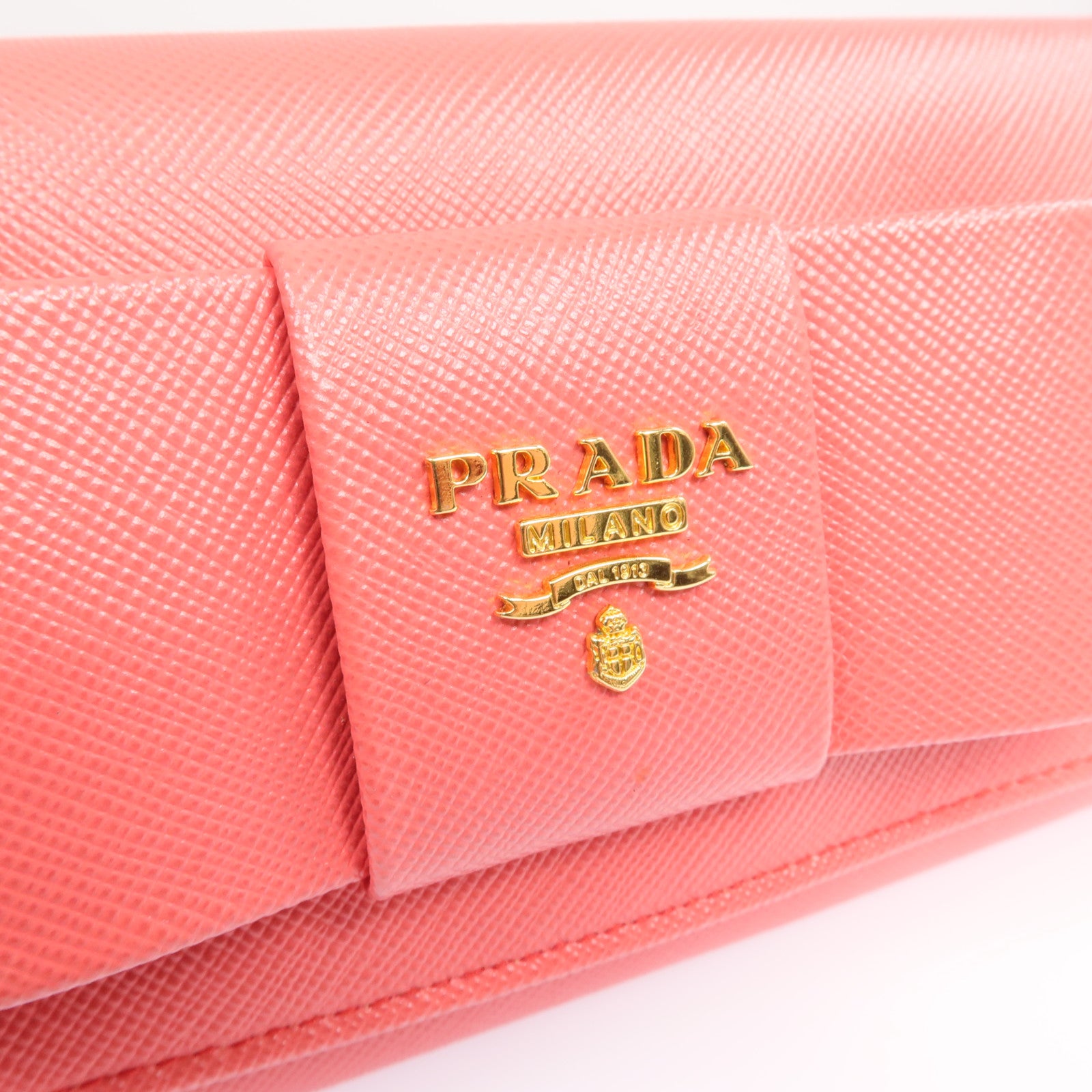 PRADA 【激減優惠】Saffiano皮革Long Wallet金扣長錢包