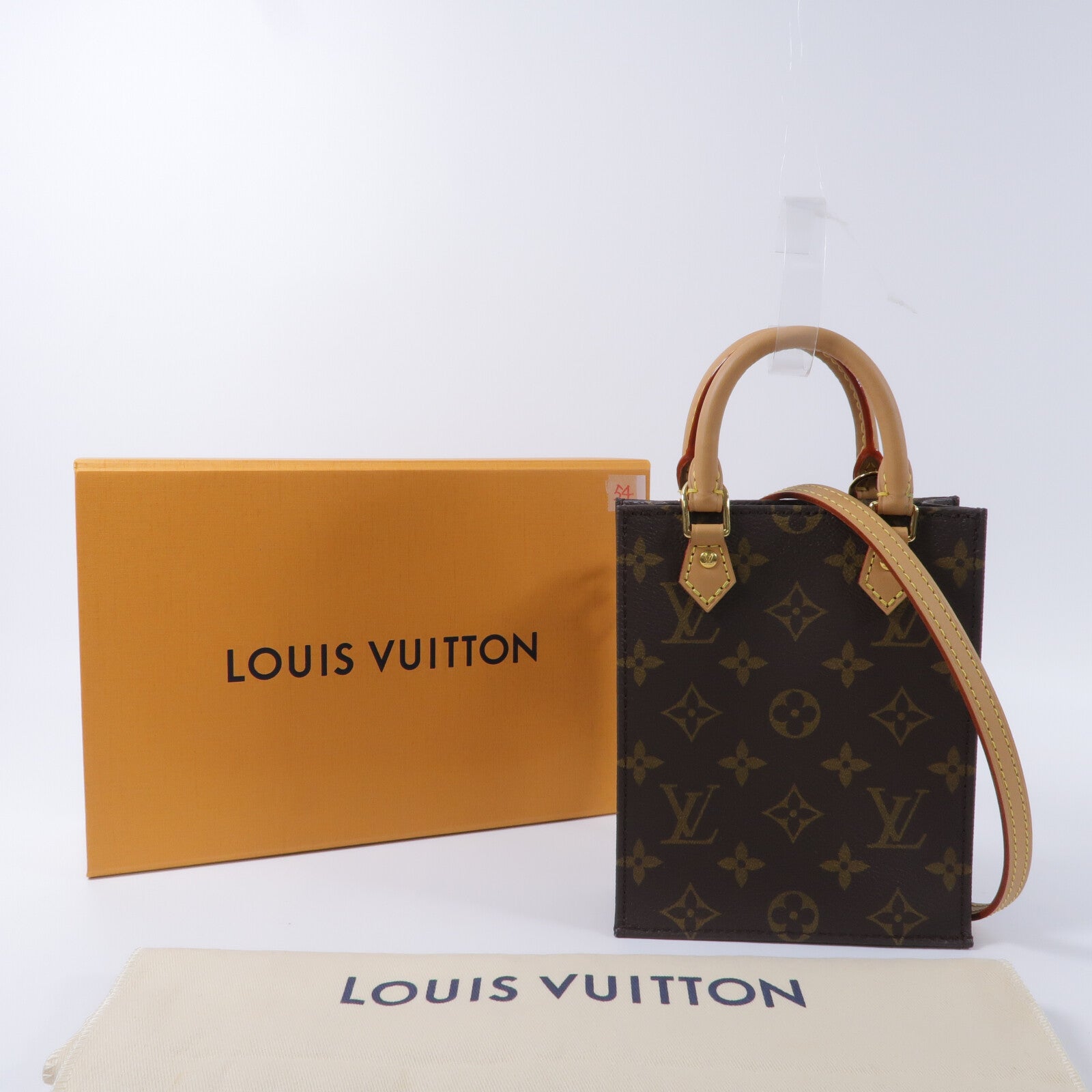 LOUIS VUITTON Monogram Petit Sac Plat手挽肩背兩用袋