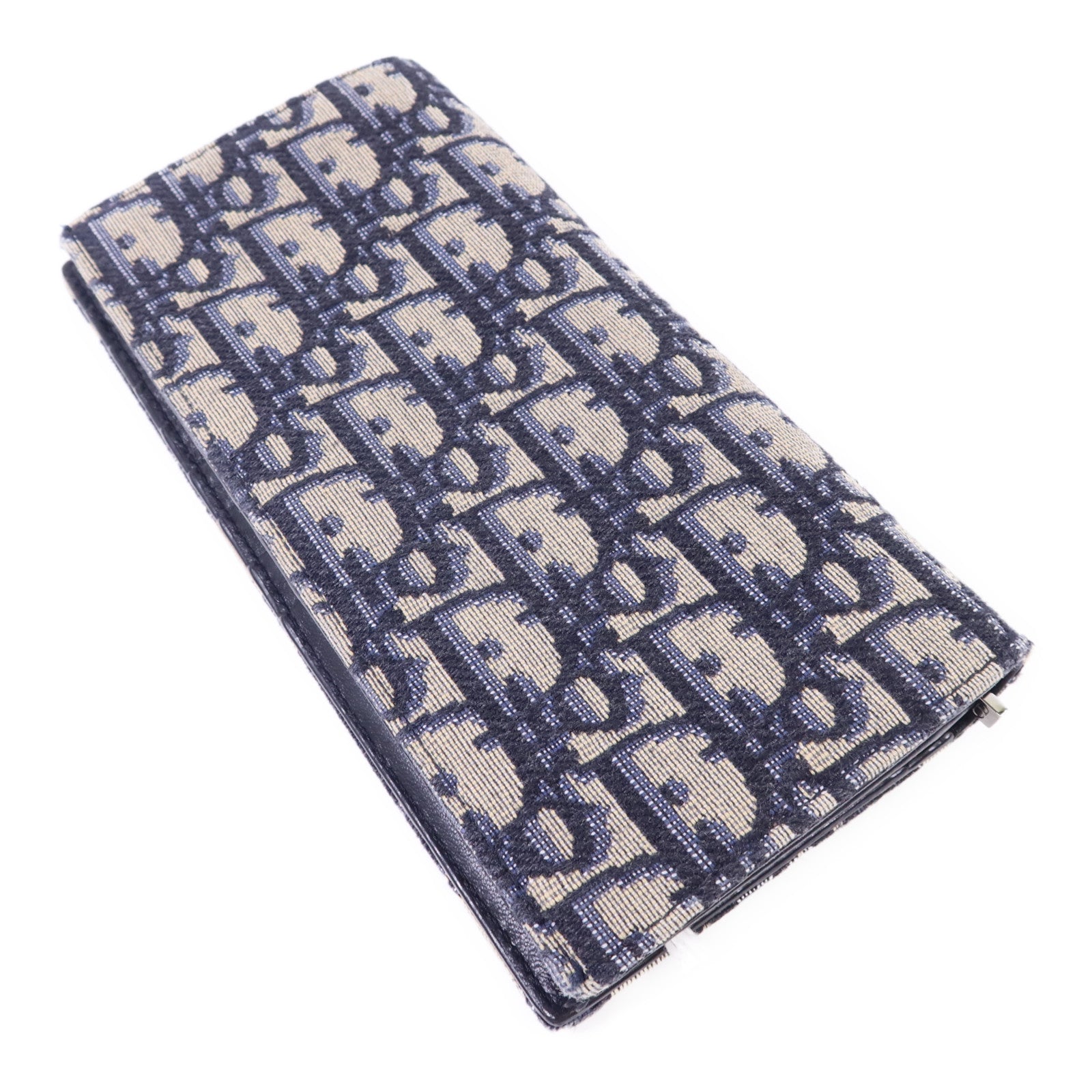 Dior 帆布Long Bifold Wallet銀扣長錢包