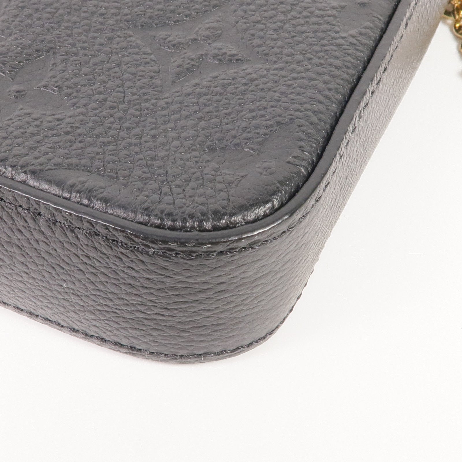 LOUIS VUITTON Monogram Empreinte Felicie Pochette金扣鏈帶肩背袋