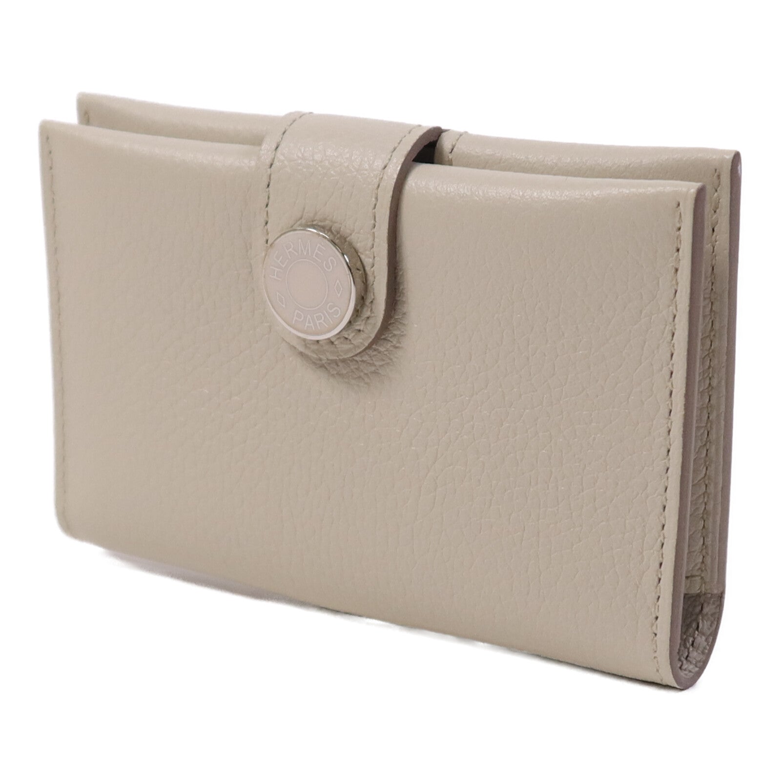 HERMES Evercolor R.M.S Card holder銀扣卡片套Beton